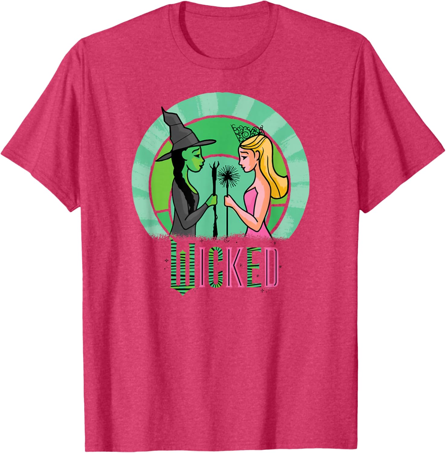Wicked Glinda and Elphaba Sketched T-Shirt for Fans of the Musical - 8