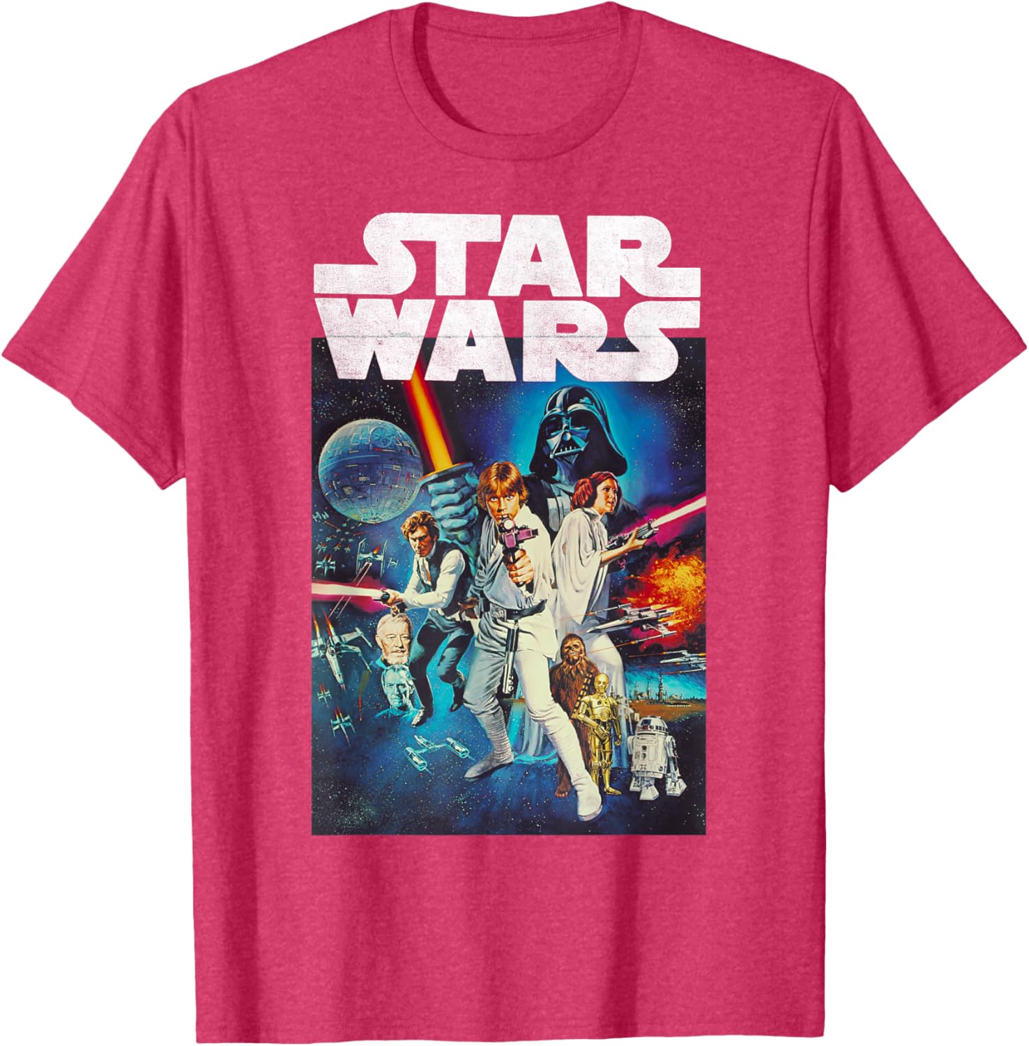 Star Wars Vintage Cast Poster T-Shirt for Disney Fans and Collectors - 9
