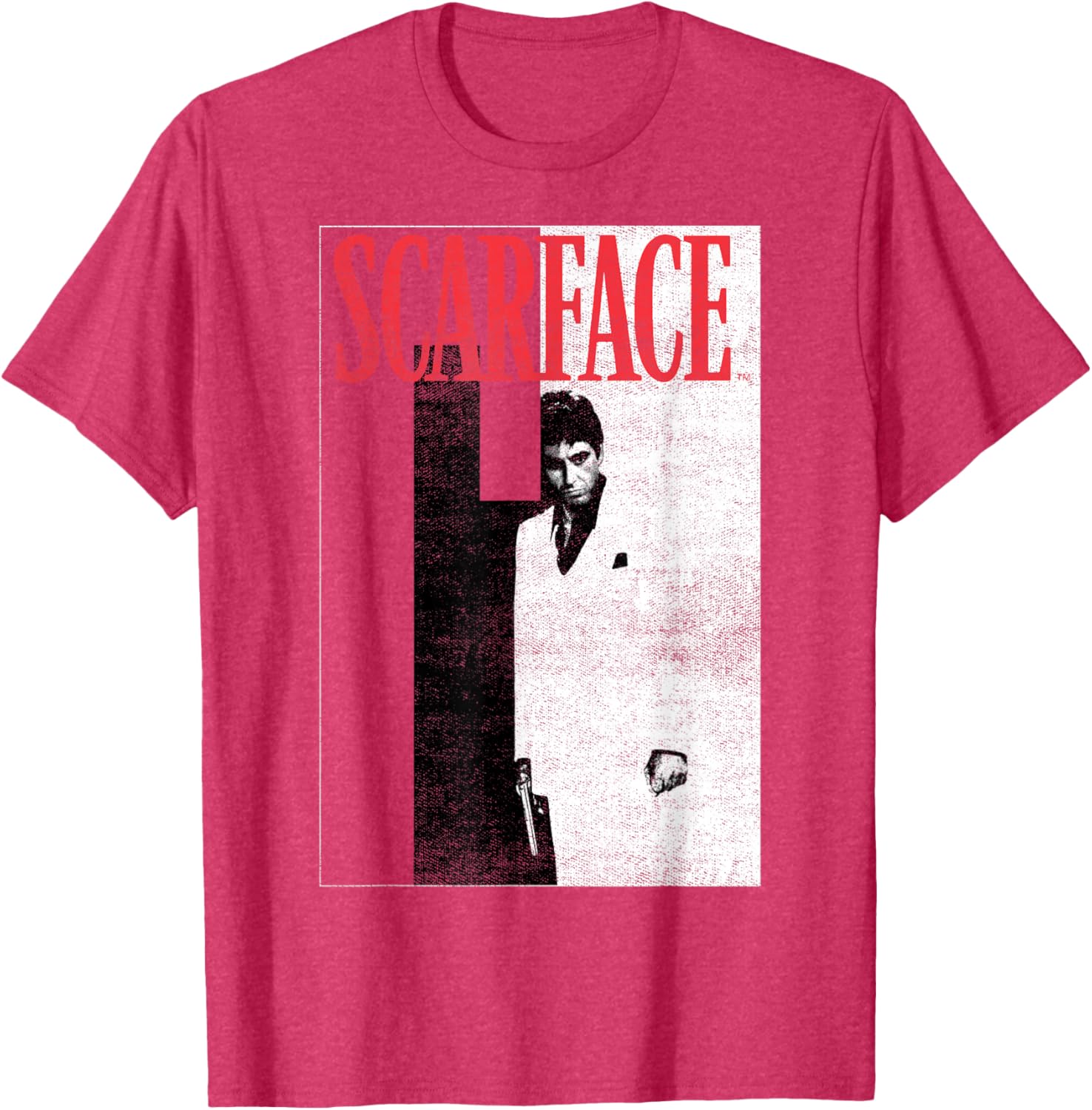 Scarface Distressed Movie Poster T-Shirt for Fans of Classic Cinema - 1