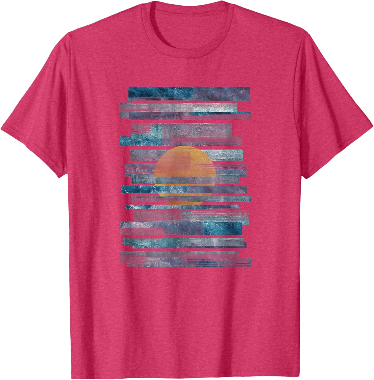 Oceanic Sunset Strips T-Shirt for Effortless Style and Comfort - 2