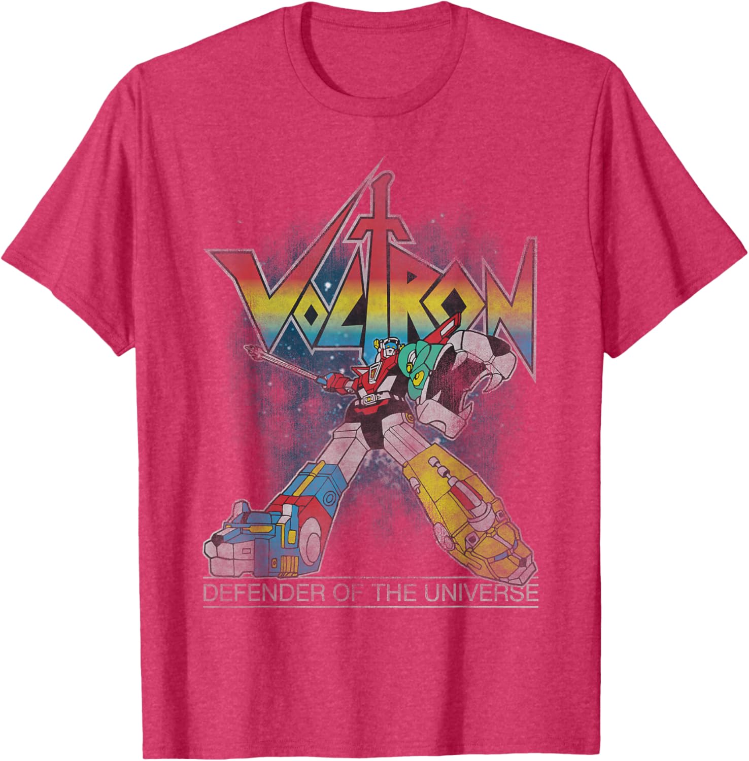 Voltron Retro Defender Rainbow Graphic T-Shirt for Fans and Collectors - 10