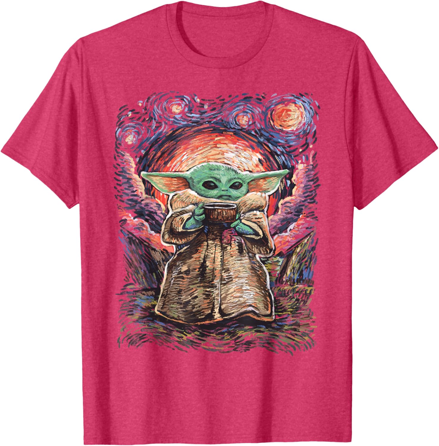 Star Wars The Child Starry Night T-Shirt for Fans of All Ages - 6