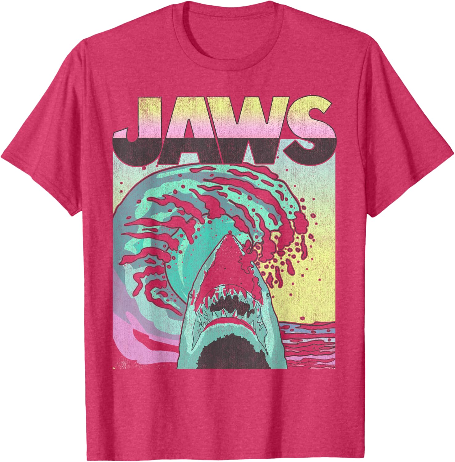 Retro Jaws Wave Poster T-Shirt for Shark Lovers – Stylish & Unique Tee - 3
