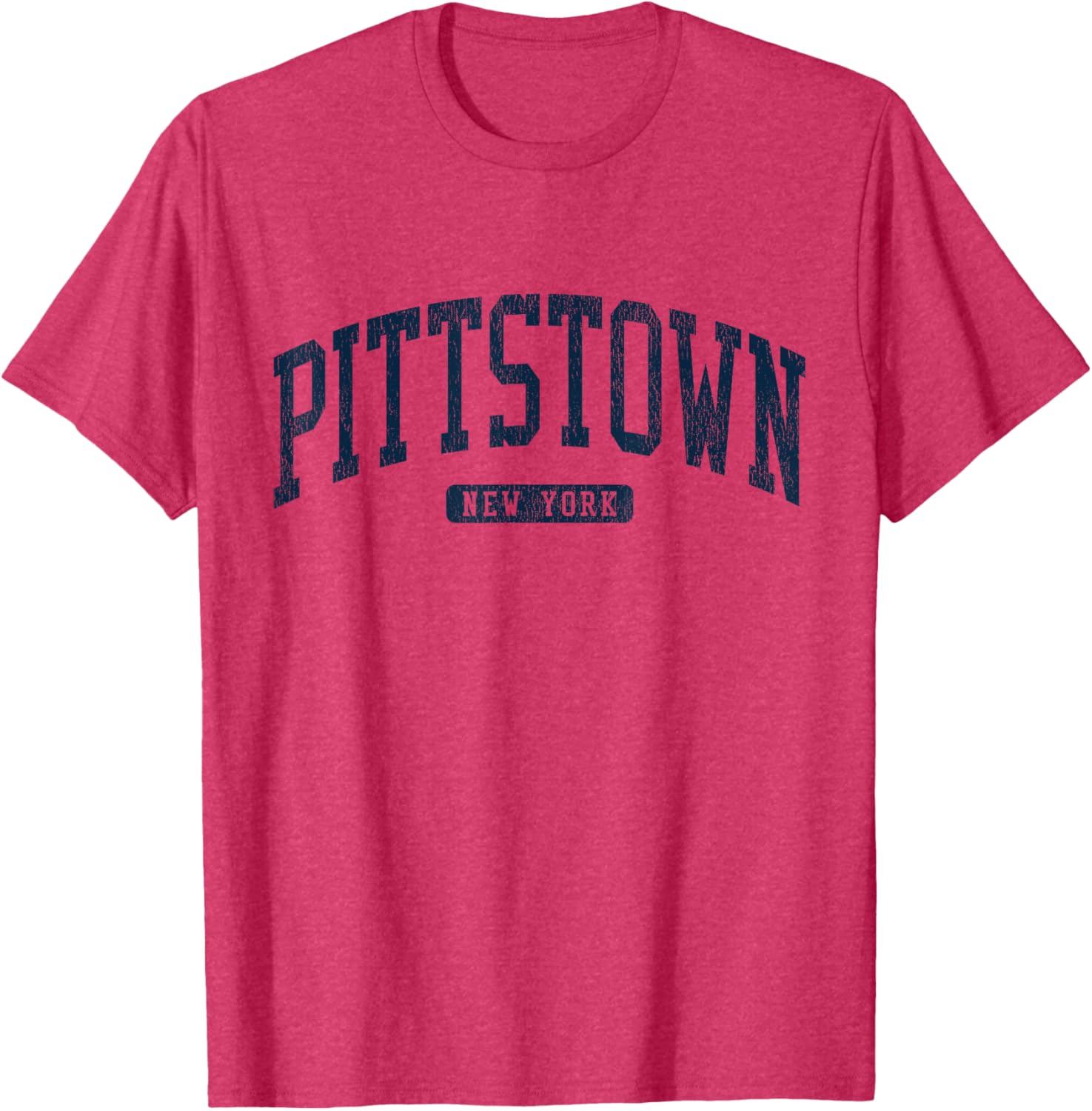 Pittstown NY College Style Blue T-Shirt for Students and Alumni - 1