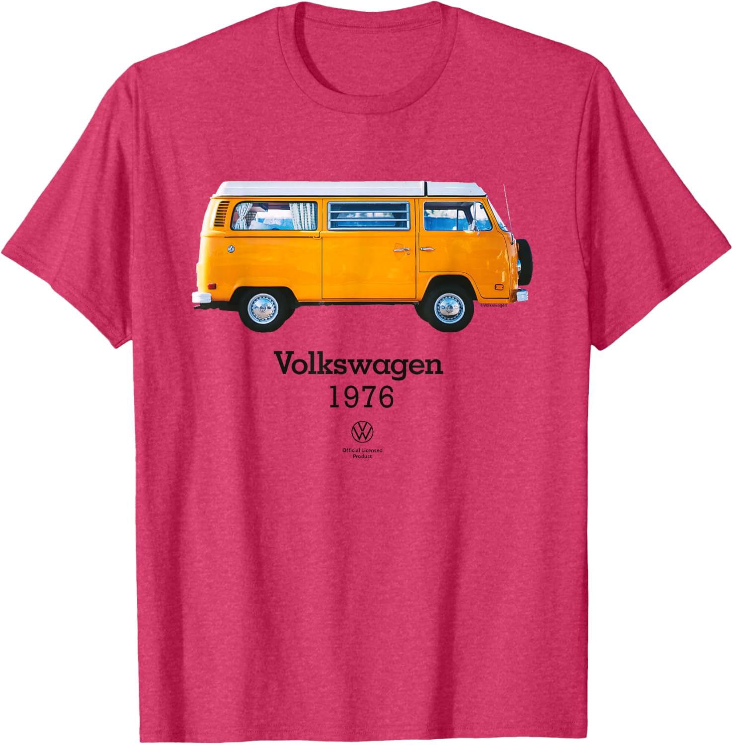 Vintage 1976 Volkswagen Camper Bus T-Shirt for Retro Adventure Lovers - 7
