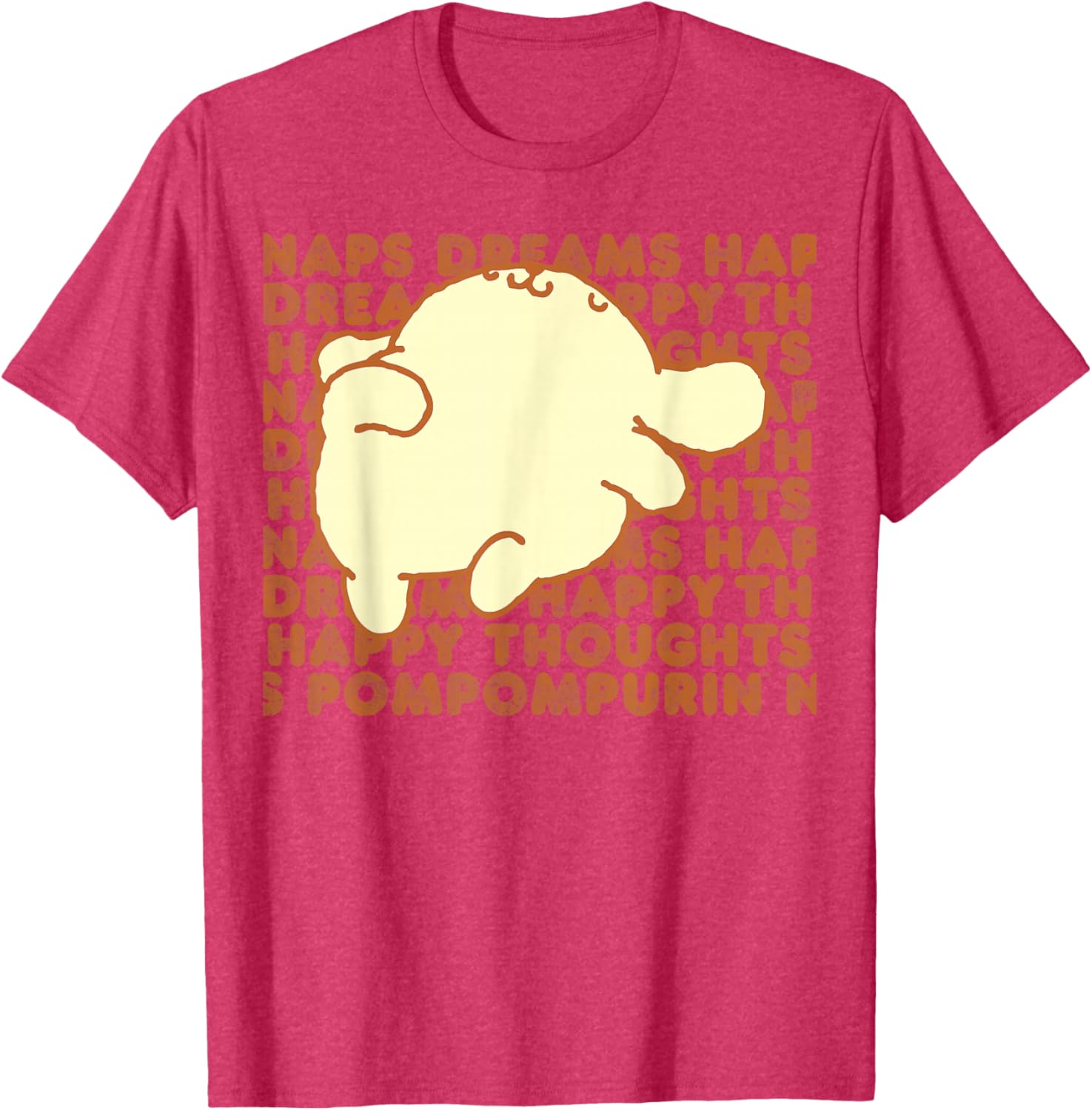 Pompompurin Happy Thoughts Nap Time T-Shirt for Cozy Relaxation - 15