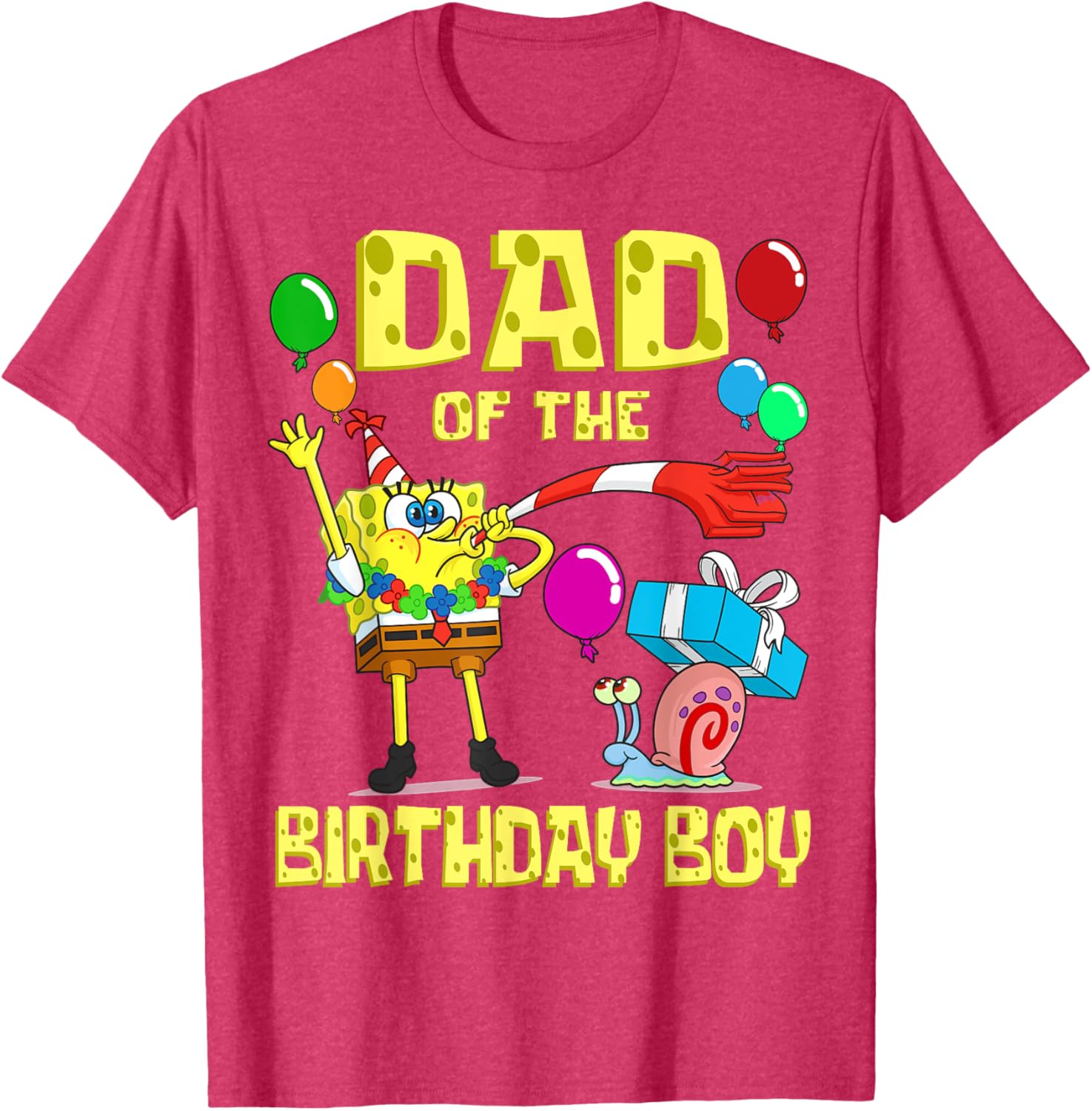 SpongeBob Daddy of the Birthday Boy Theme T-Shirt for Fun Parties - 19