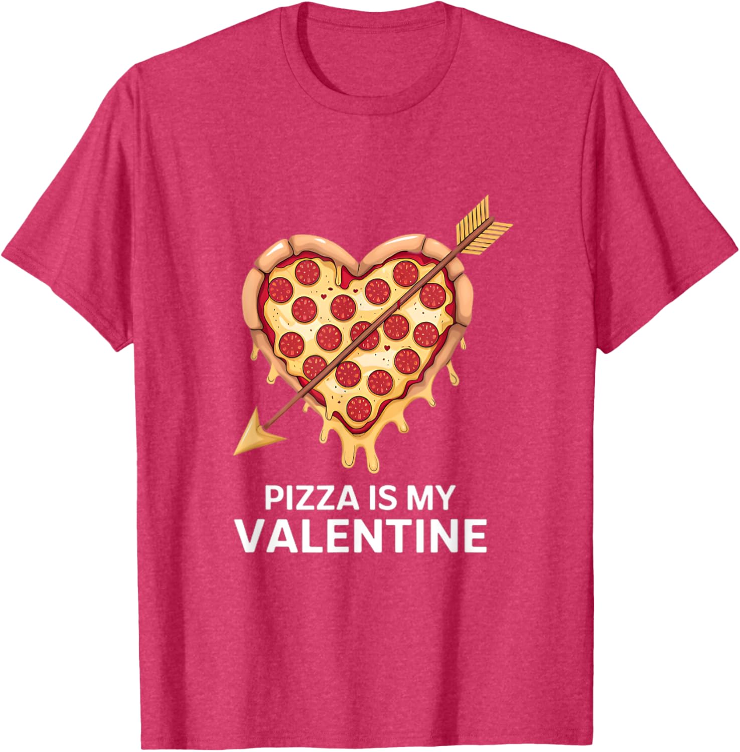 Pizza Is My Valentine Funny Valentine's Day T-Shirt for Pizza Lovers - 3