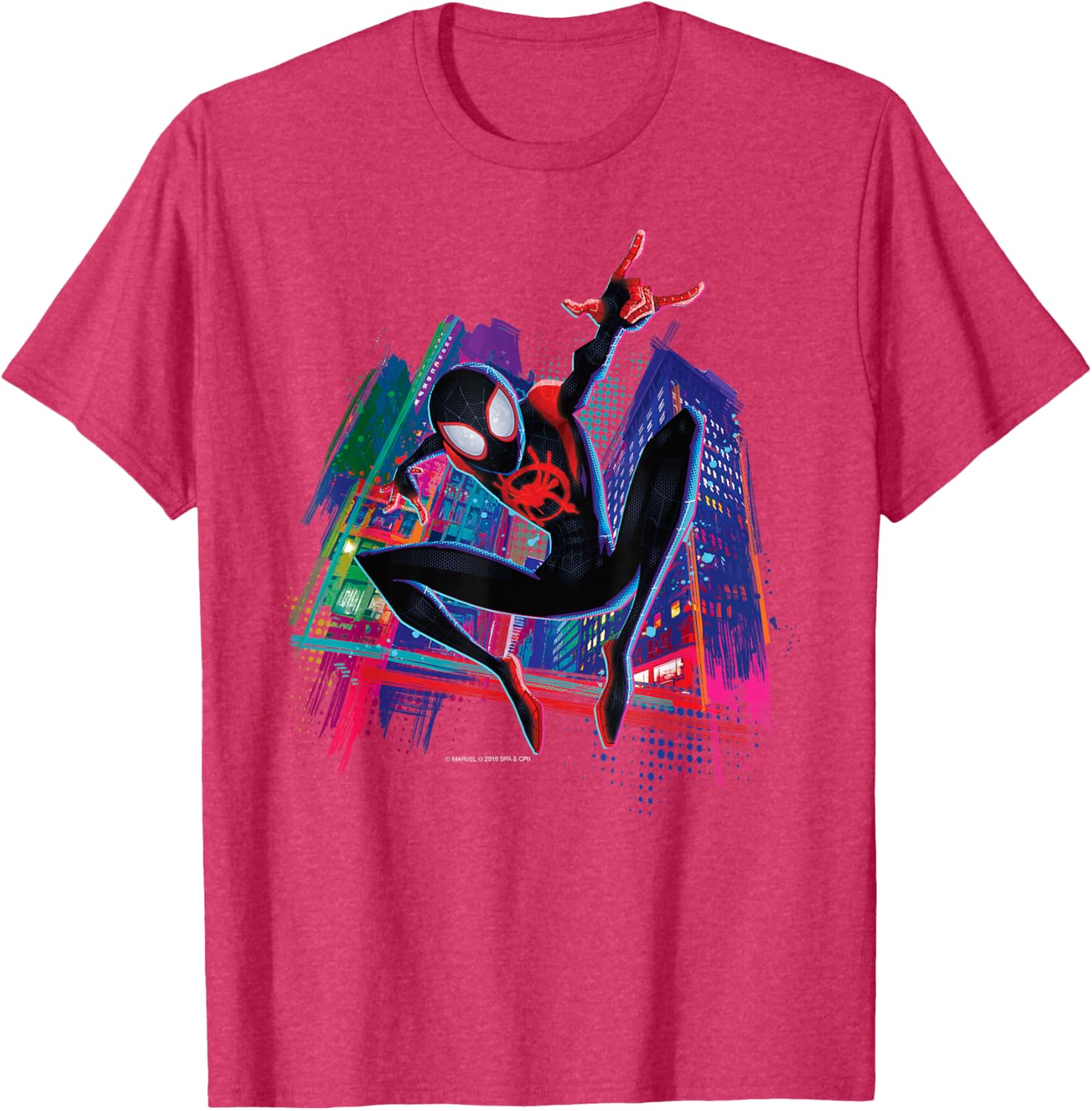 Spider-Man Miles Morales Graffiti City T-Shirt for Stylish Fans - 8