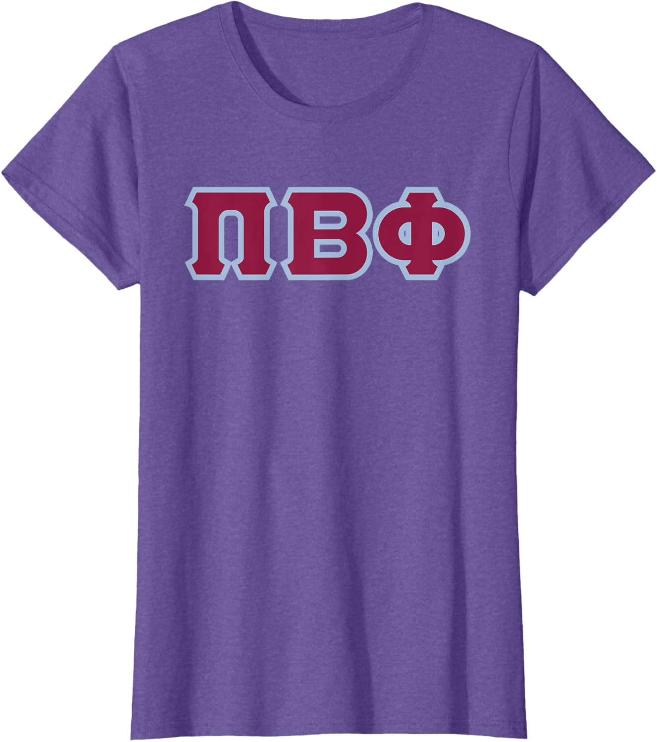 Pi Beta Phi Official Licensed T-Shirt with Silver Blue Letters for Women - 2