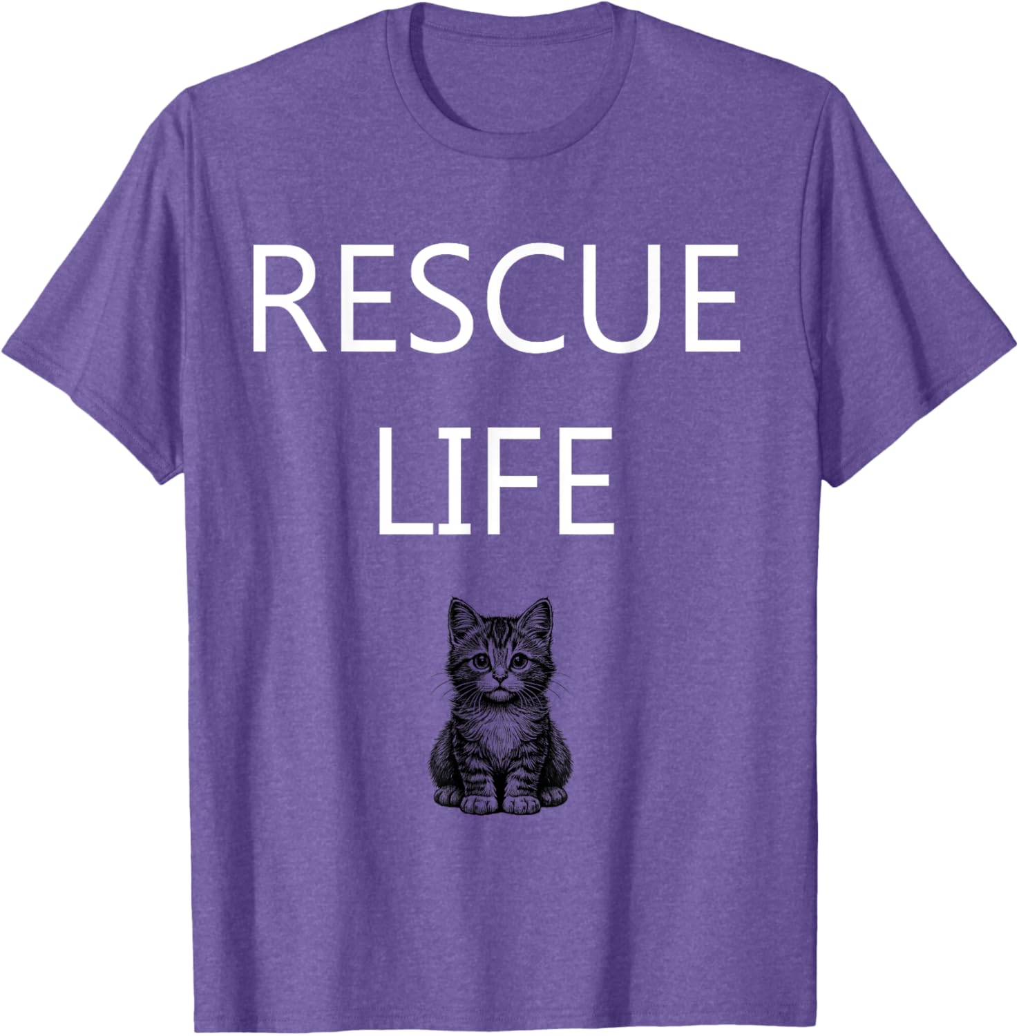 Rescue Life Kitten Animal Welfare T-Shirt for Cat Lovers and Advocates - 8