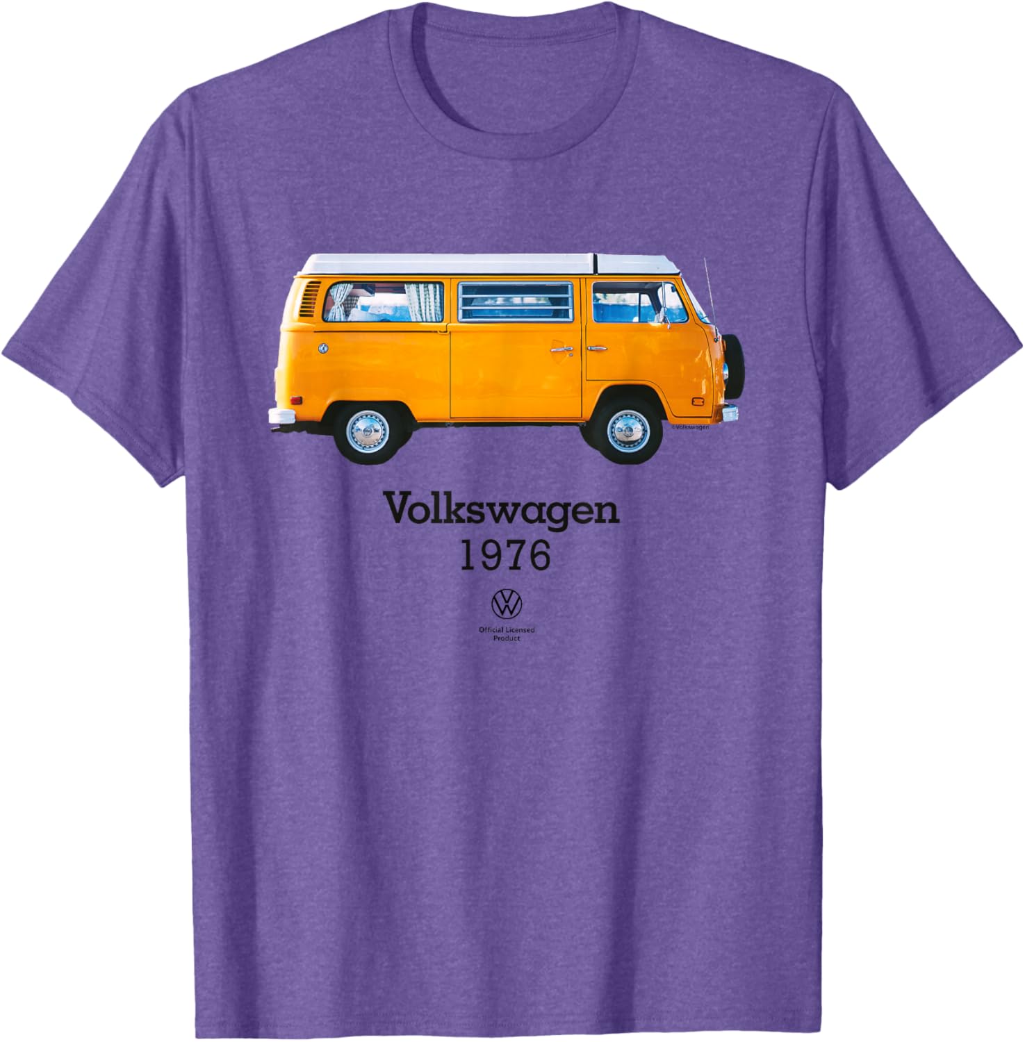 Vintage 1976 Volkswagen Camper Bus T-Shirt for Retro Adventure Lovers - 1