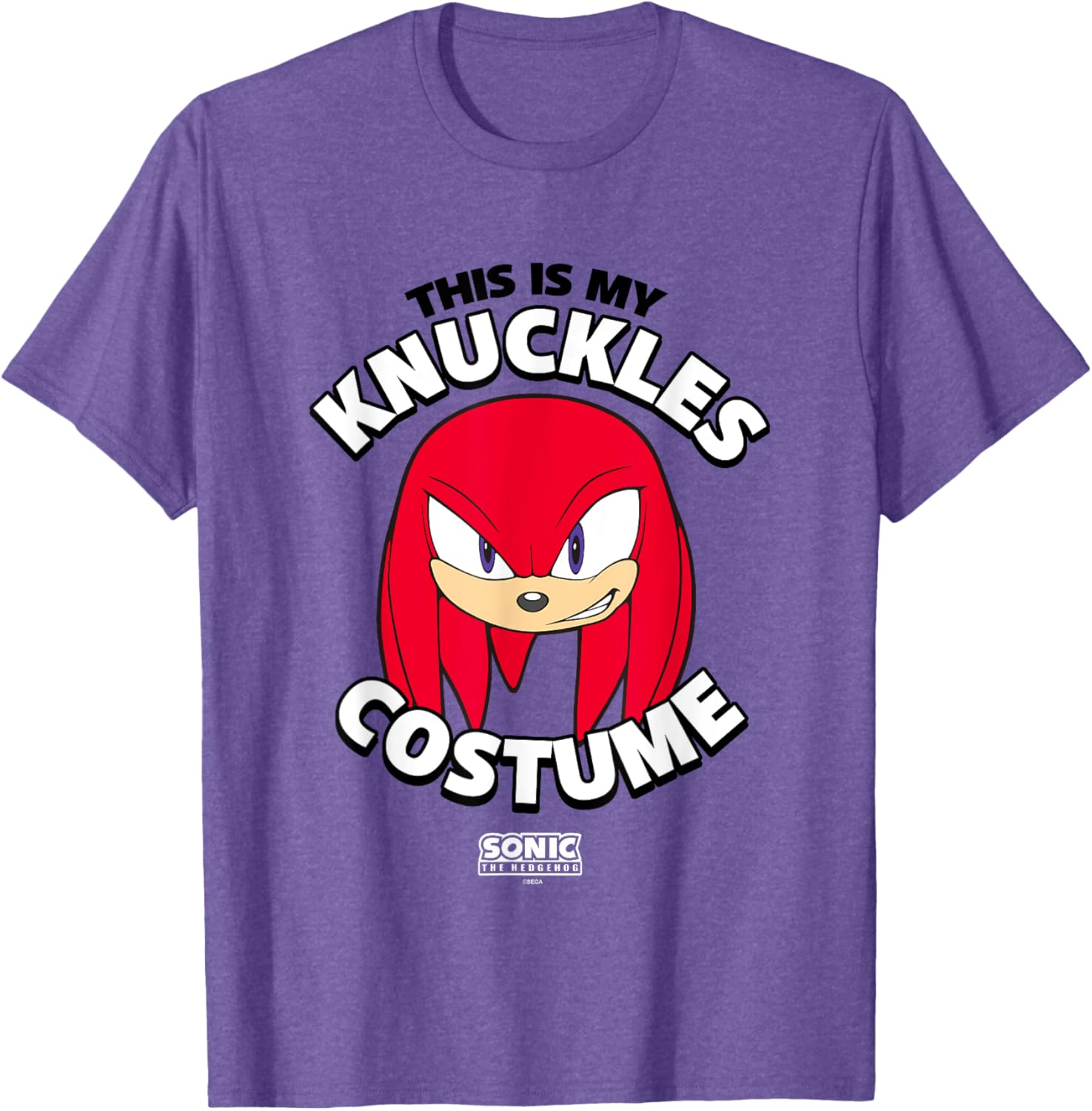 Sonic The Hedgehog Knuckles Costume T-Shirt Perfect for Halloween Fun - 1