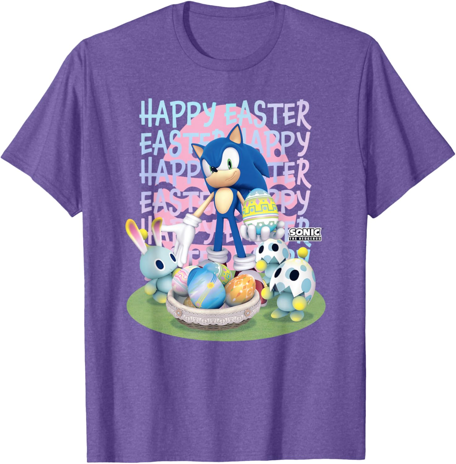 Sonic the Hedgehog Easter Egg Logo T-Shirt for Fun Spring Style - 5
