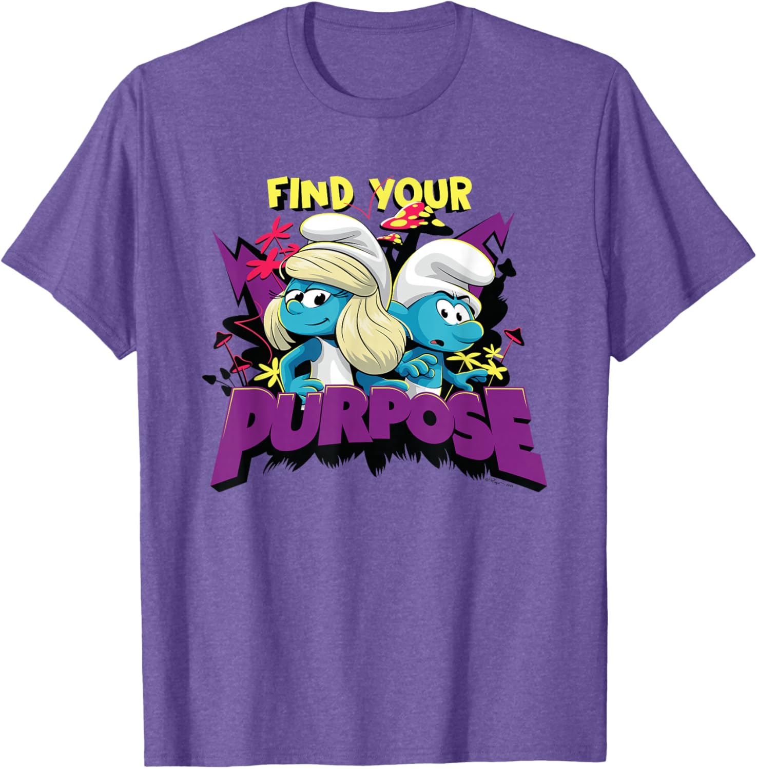Smurfs Movie T-Shirt for Fans - Smurfette and No Name Design - 1