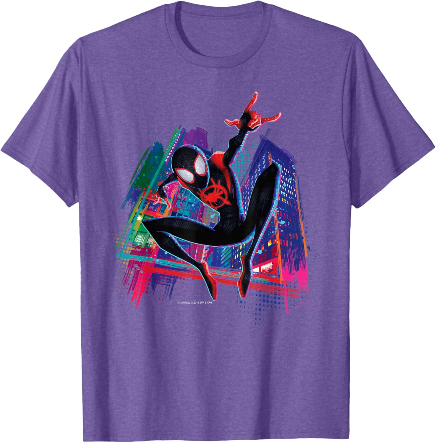 Spider-Man Miles Morales Graffiti City T-Shirt for Stylish Fans - 15