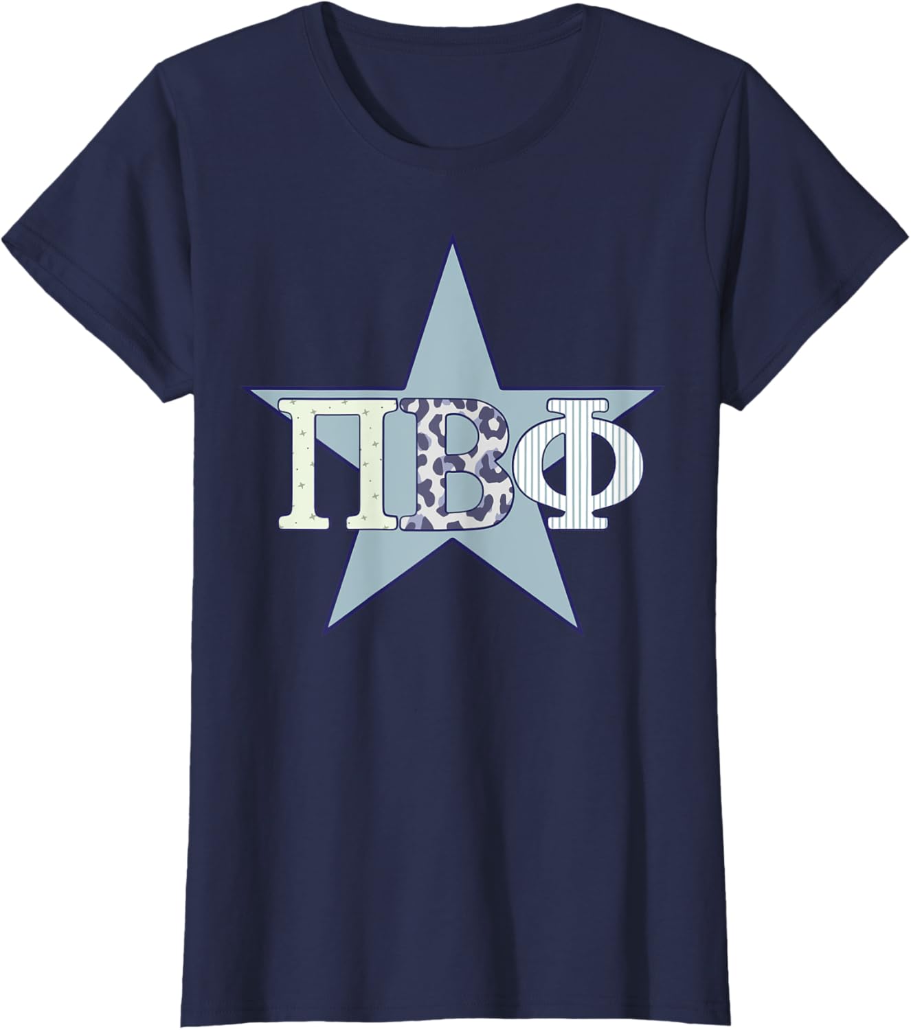 Pi Beta Phi Official Patchwork Star T-Shirt for Stylish Sorority Wear - 2