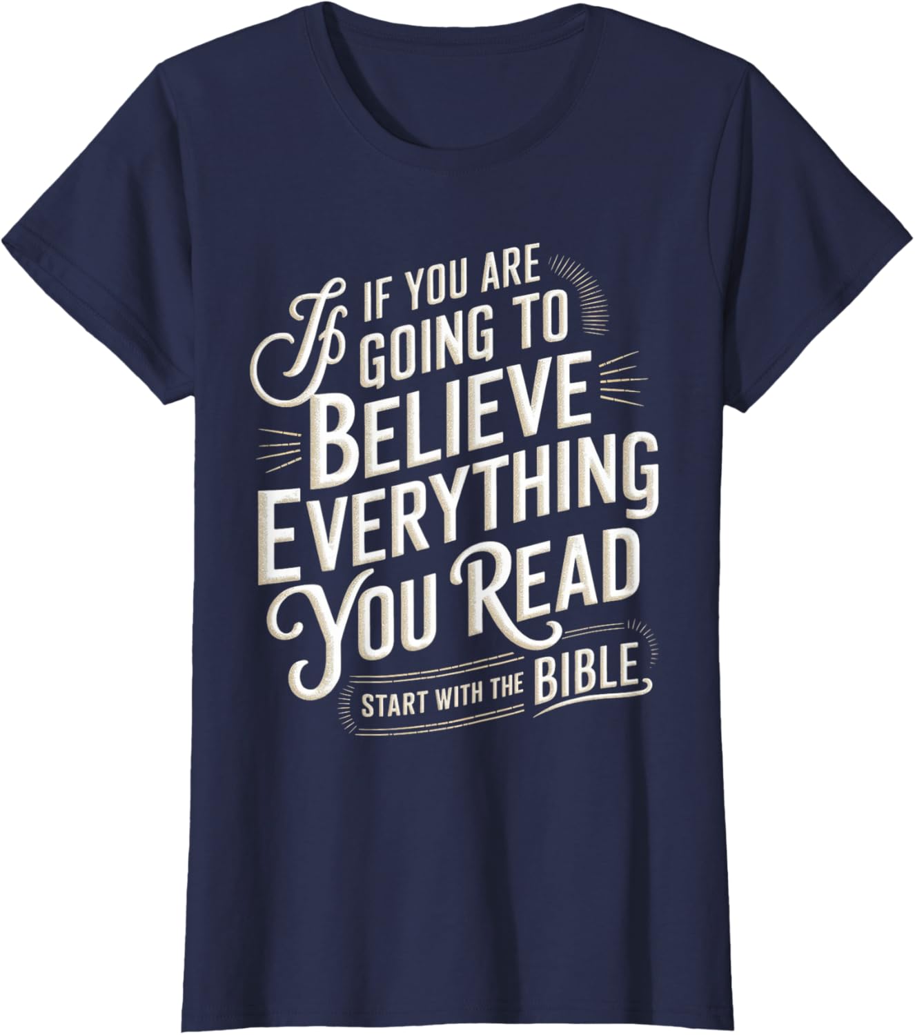 Wisdom Begins with the Bible Faith-Based Graphic T-Shirt for Everyone - 1