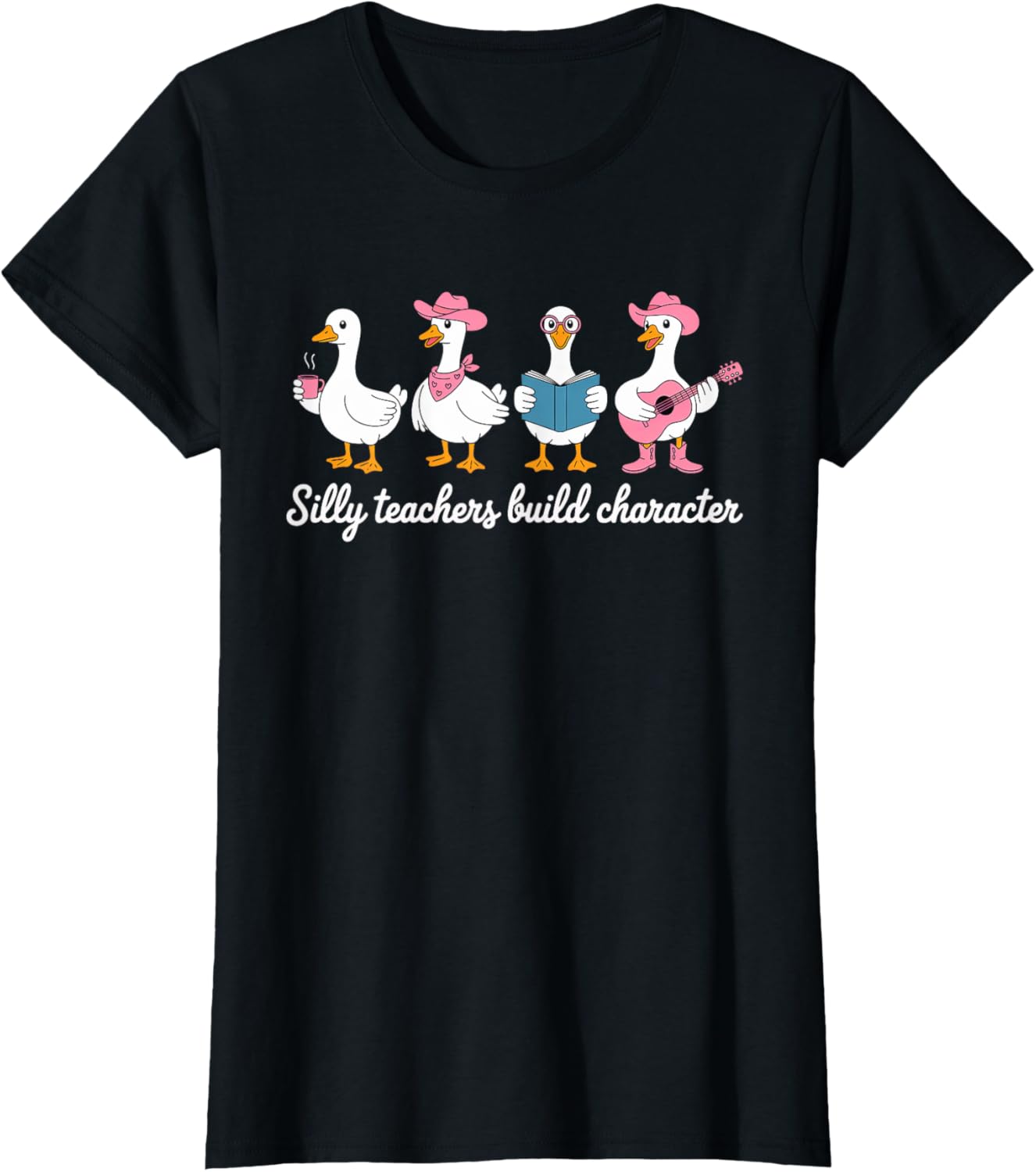 Funny Goose Back to School T-Shirt for Teachers - Silly Character Design - 9
