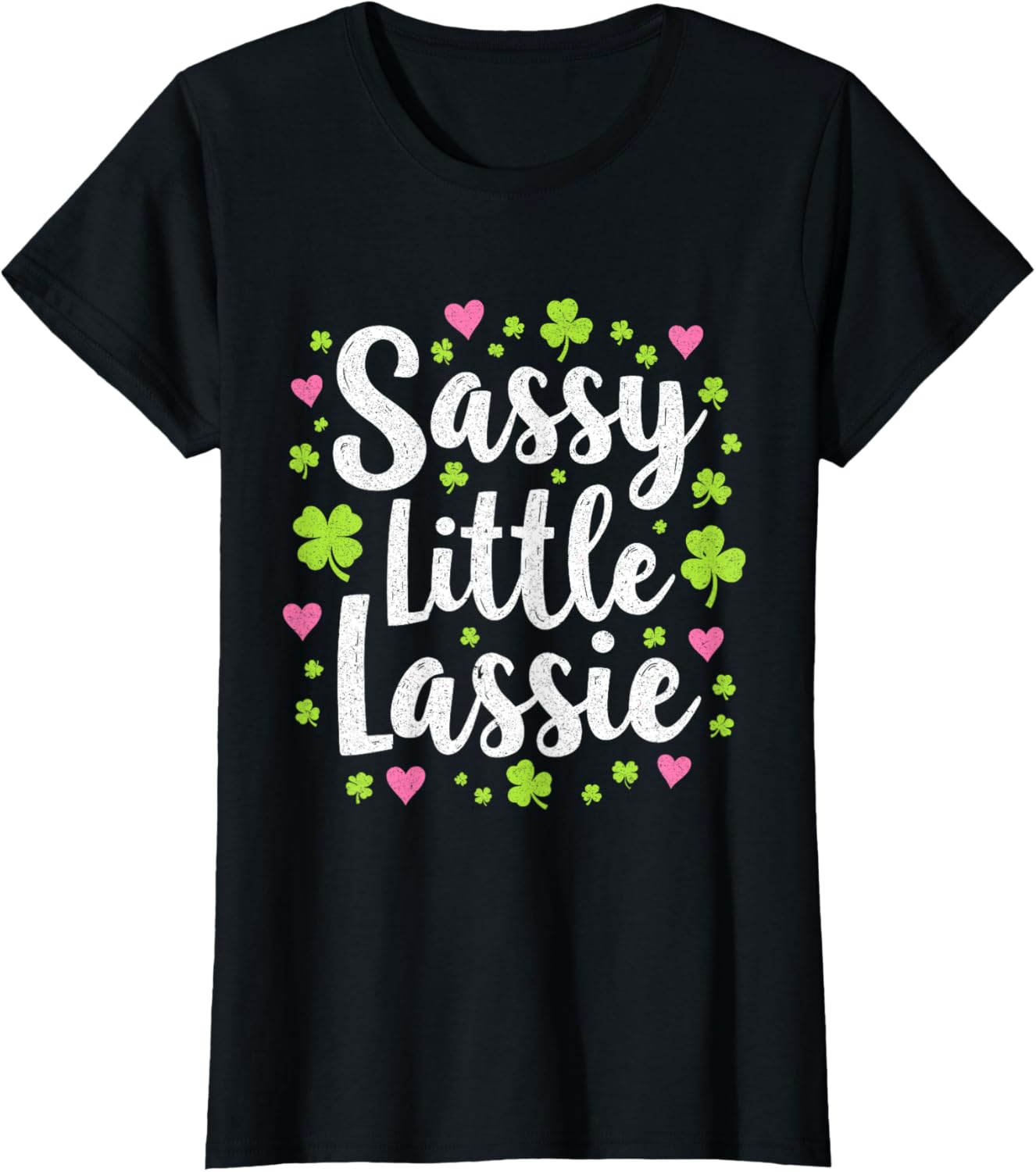 Sassy St Patrick's Day T-Shirt for Girls - Cute Little Lassie Design - 8