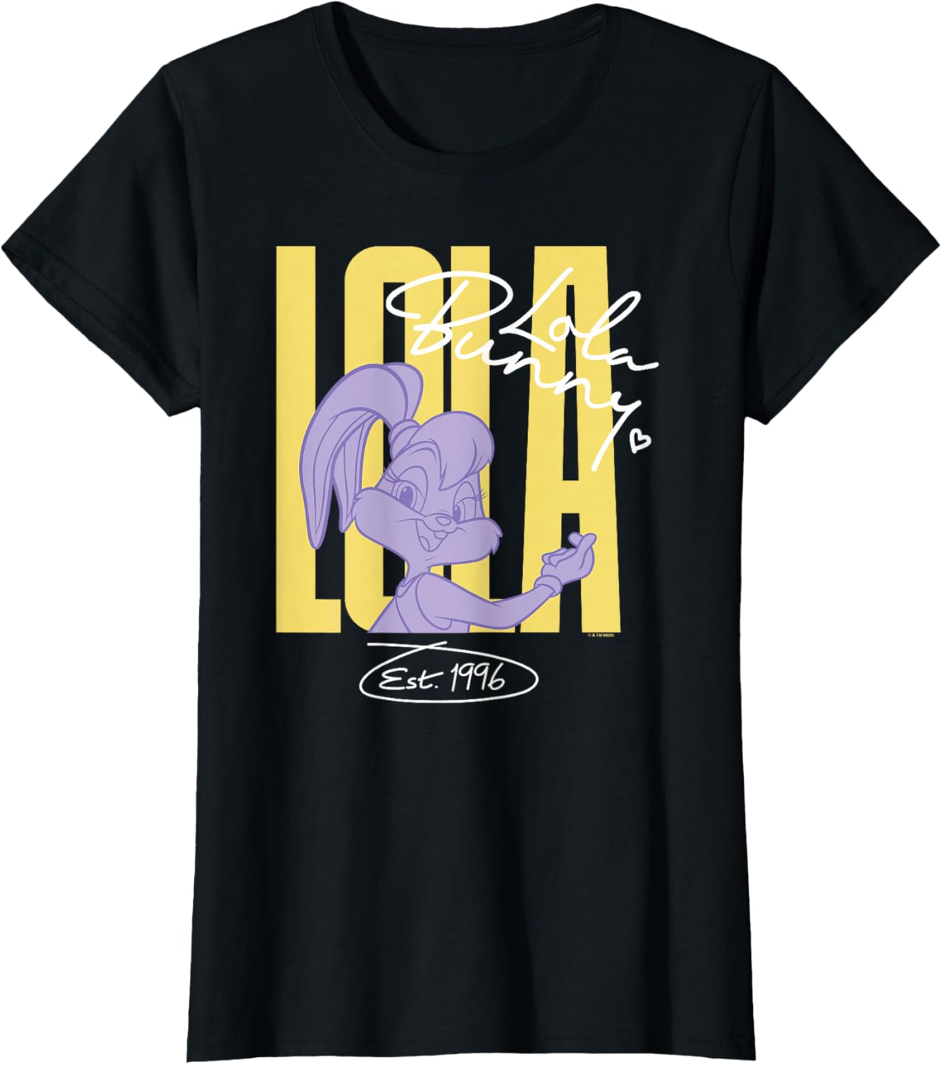 Stylish Lola Bunny Signature T-Shirt EST 1996 Fun Looney Tunes Apparel - 8