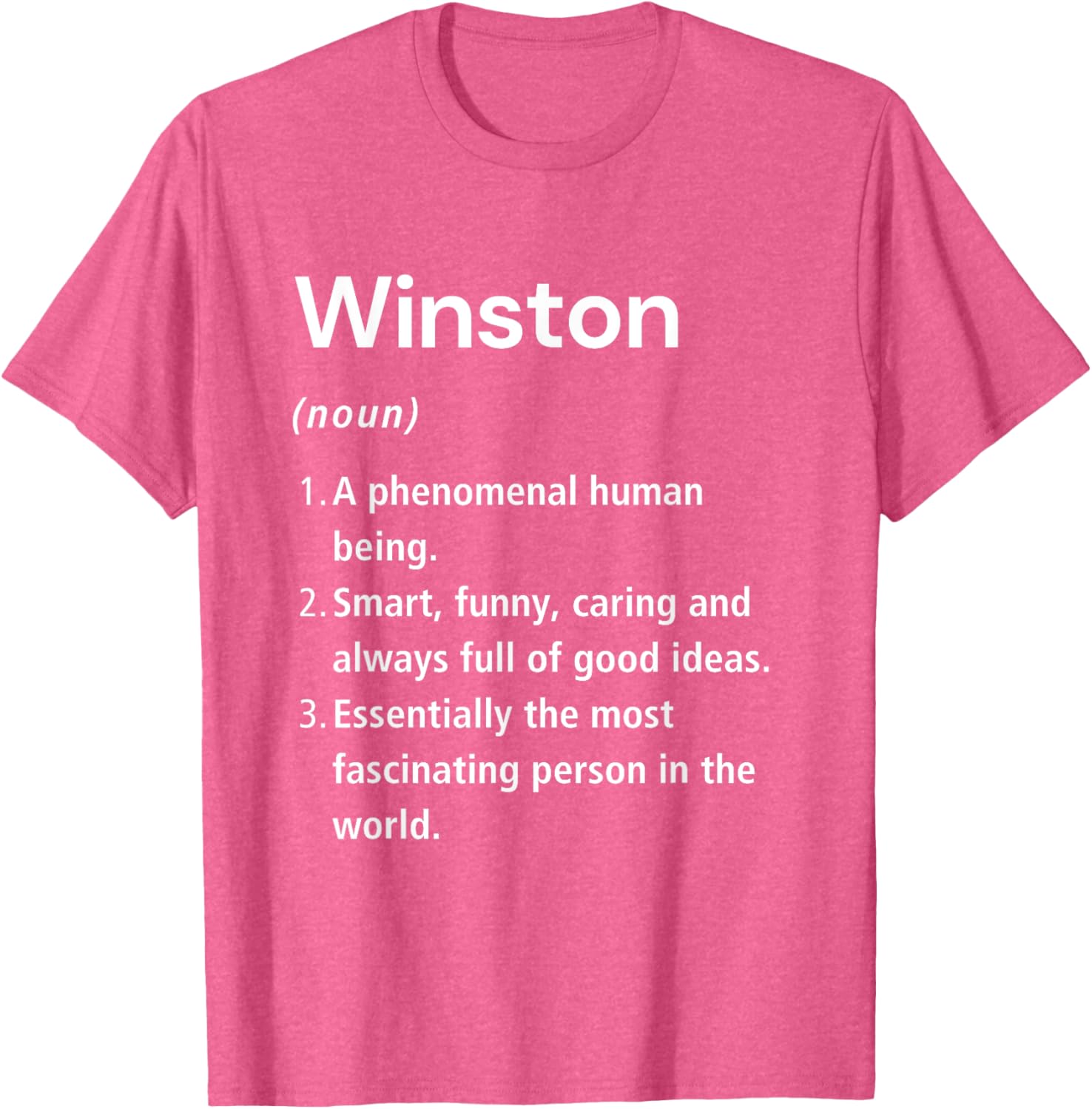 Winston Name Definition Funny Dictionary T-Shirt for Humorous Style - 25