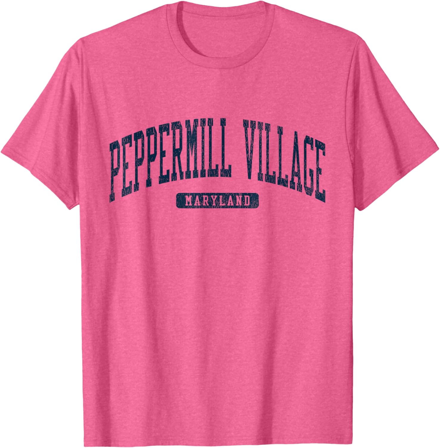 Peppermill Village Maryland College Blue T-Shirt for University Students - 7