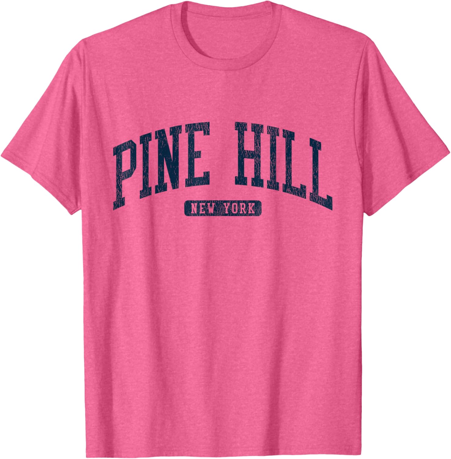 Pine Hill New York College Style Blue T-Shirt for Trendy Students - 11