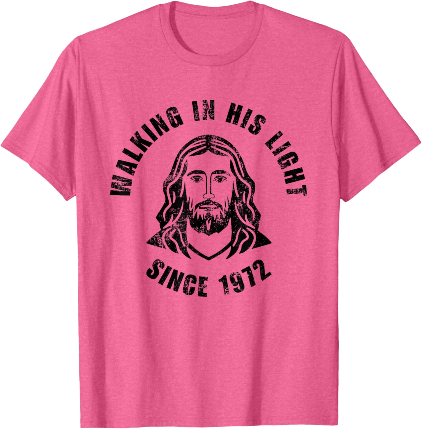 Walking In His Light Since 1972 Christian T-Shirt for Positivity - 1