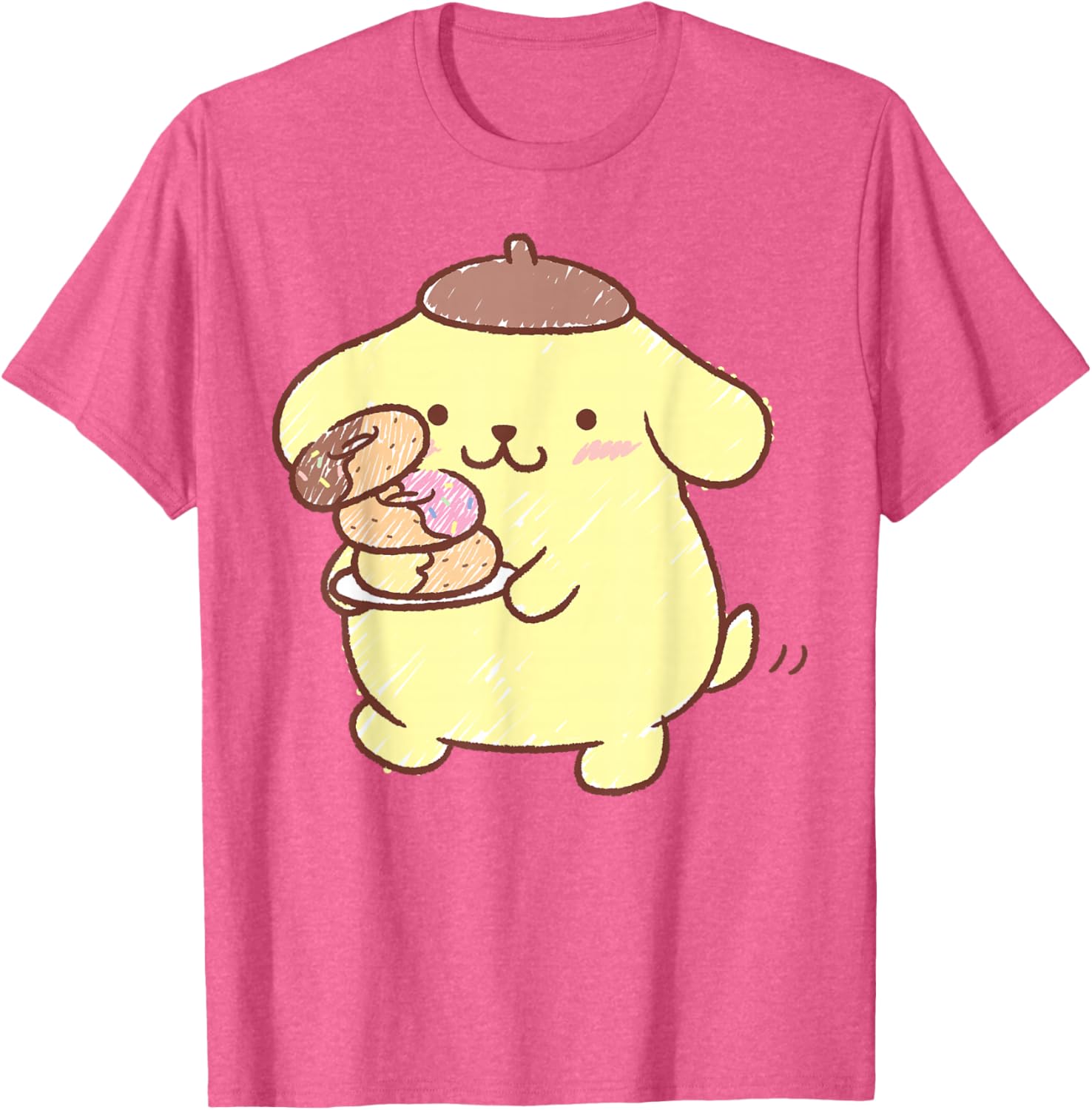 Pompompurin Donuts T-Shirt Cute & Comfy Clothing for Fans - 3