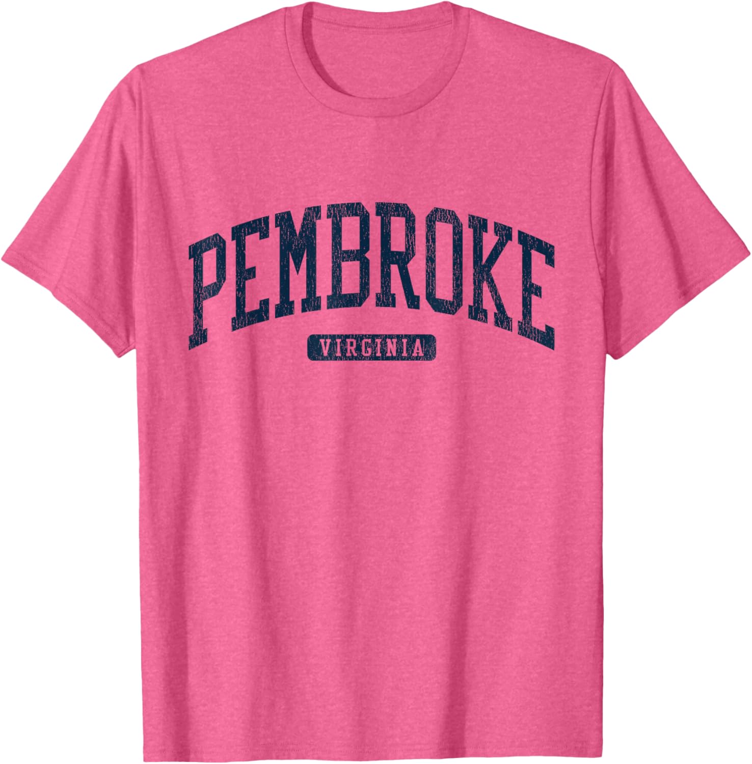 Pembroke Virginia College University Style Blue T-Shirt for Students - 3