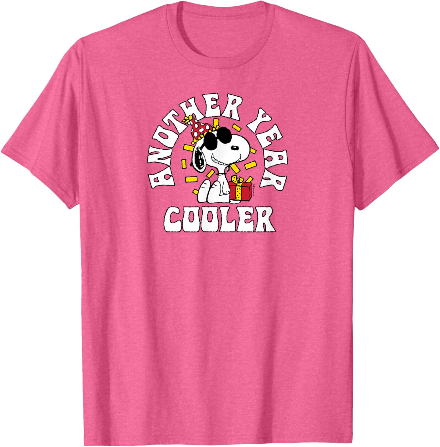 Snoopy Birthday Another Year Cooler T-Shirt for Fun Peanuts Fans - 6