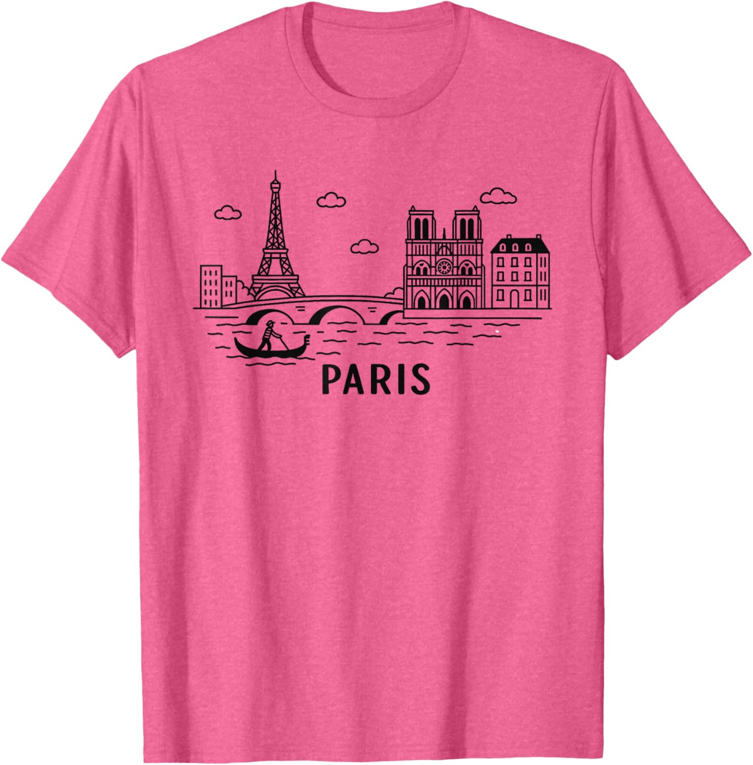 Paris Skyline Eiffel Tower T-Shirt France Souvenir Gift for Travelers - 1