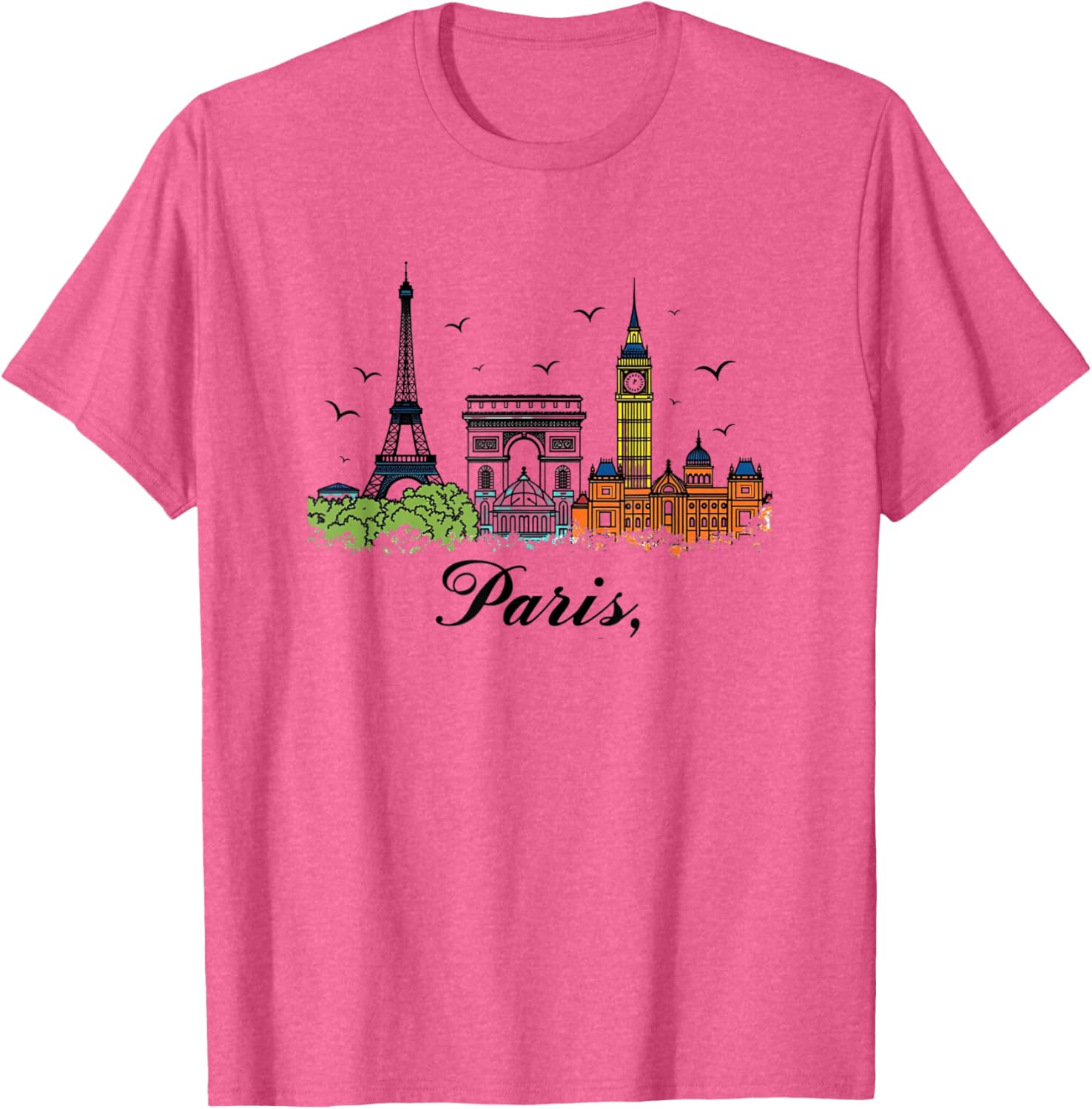 Vintage Eiffel Tower Paris T-Shirt Je T'aime Retro Style Souvenir Wear - 7