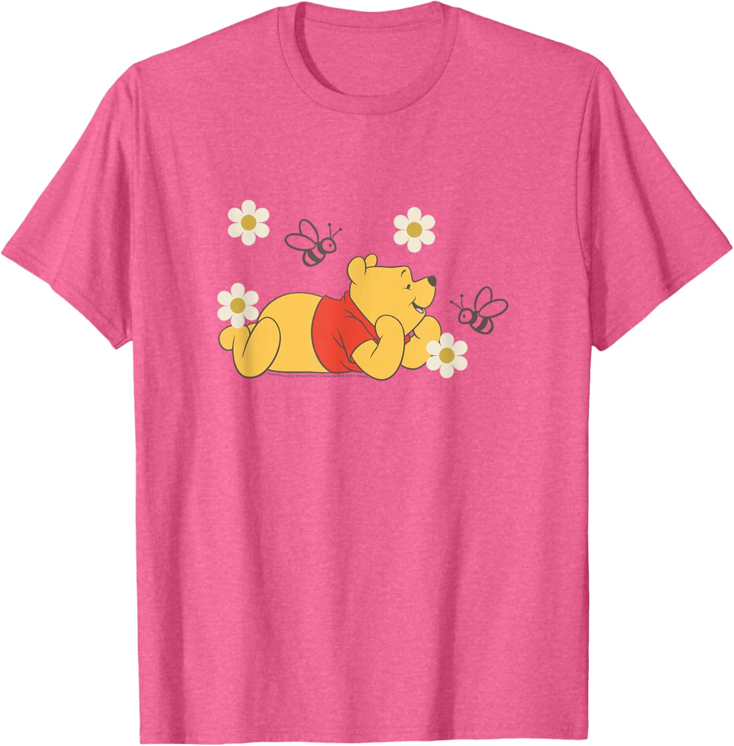 Winnie The Pooh Floral T-Shirt with Bees - Cute Nature-Inspired Apparel - 9