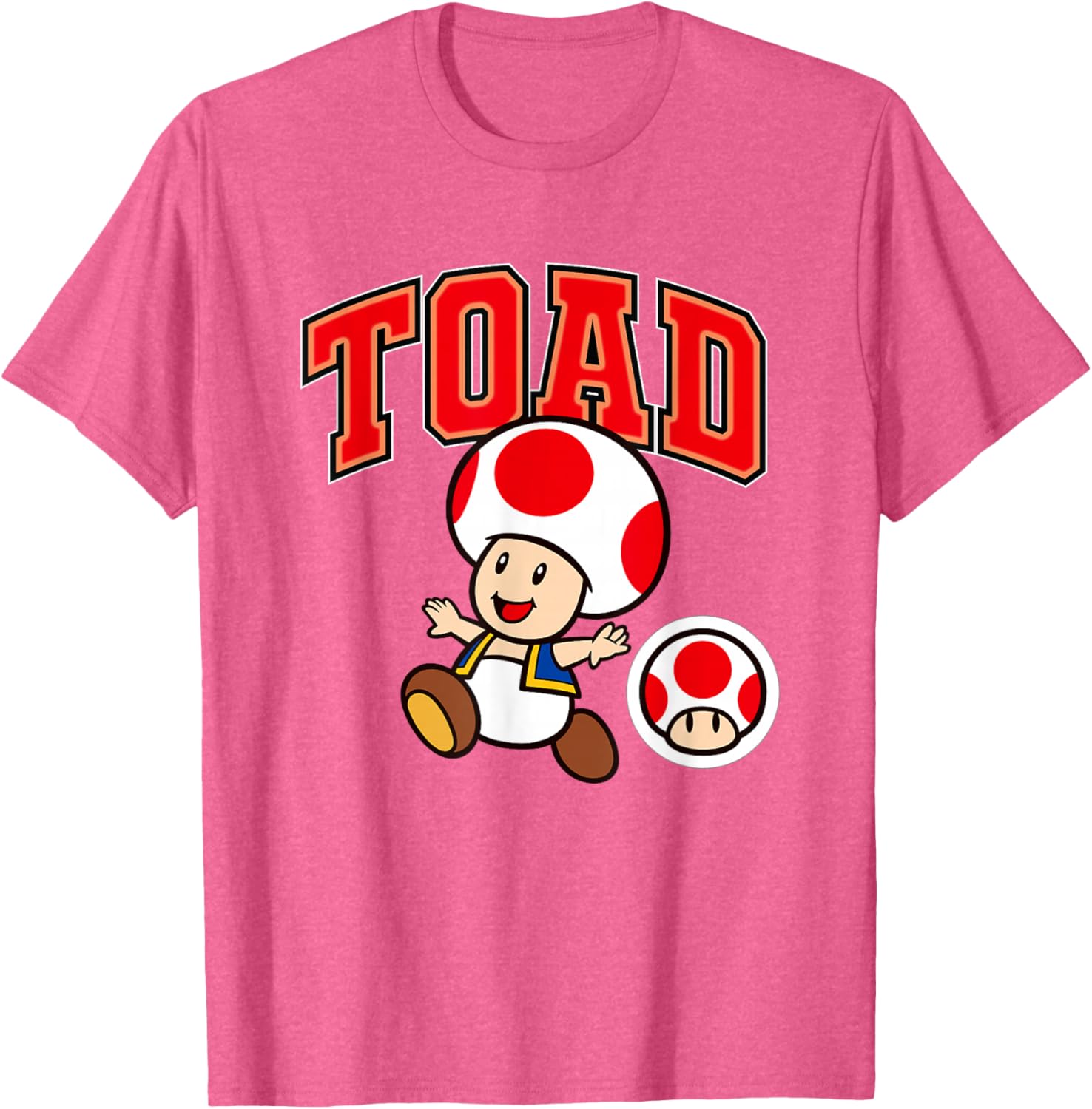 Super Mario Toad Collegiate Style T-Shirt for Fun Gaming Fashion - 7