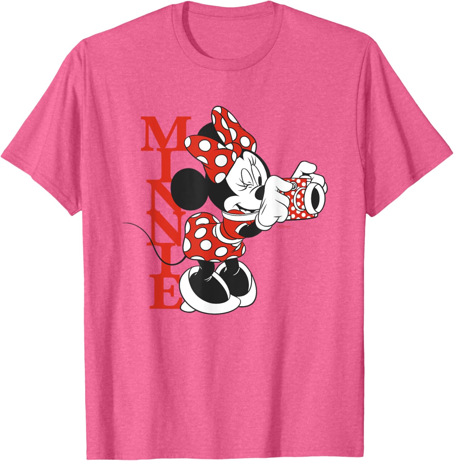 Vintage Disney Minnie Mouse Polka Dot T-Shirt with Camera for Fashion Lovers - 2