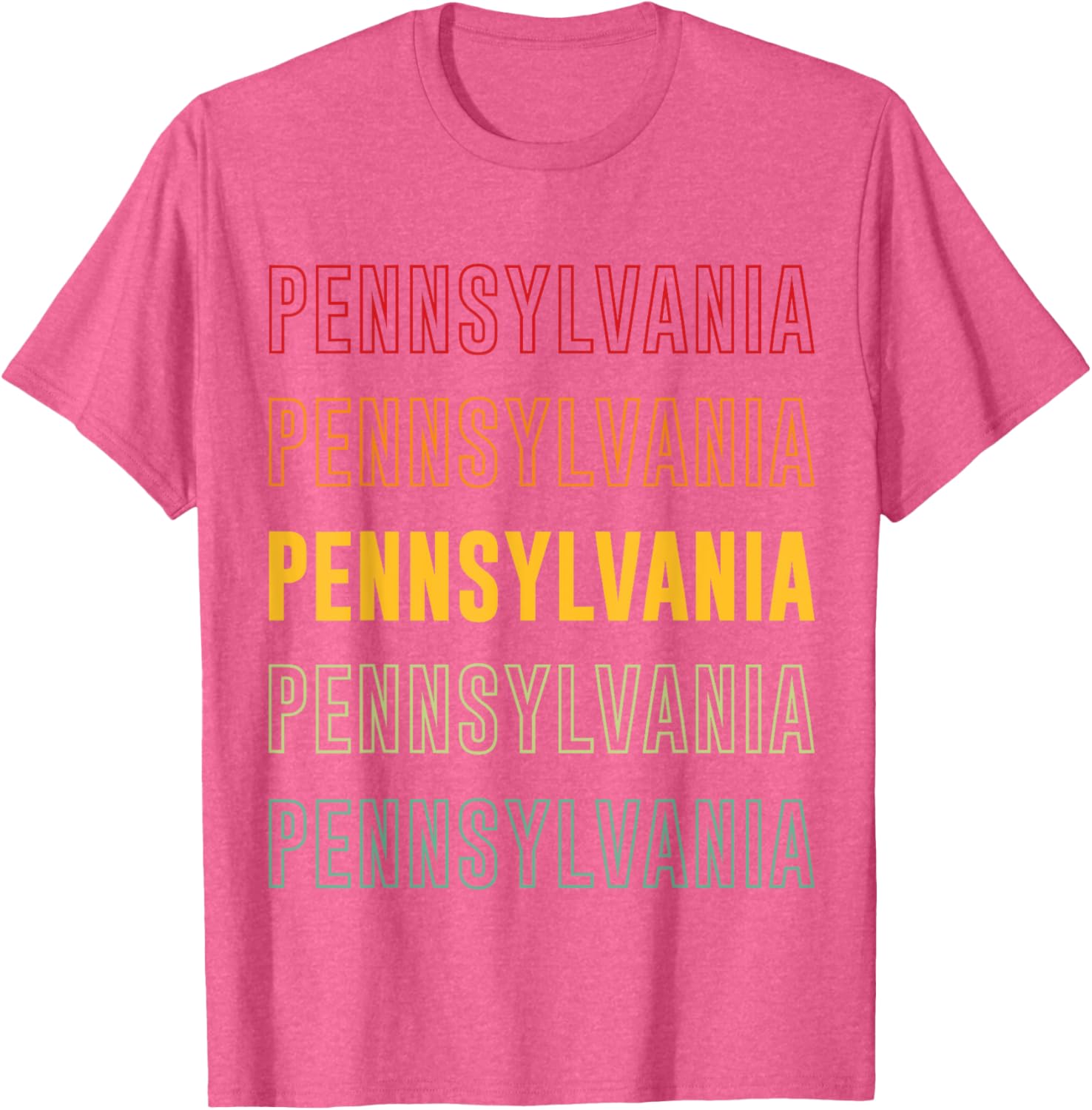Vibrant Pennsylvania Rainbow T-Shirt for Stylish Comfort and Fun Fashion - 4