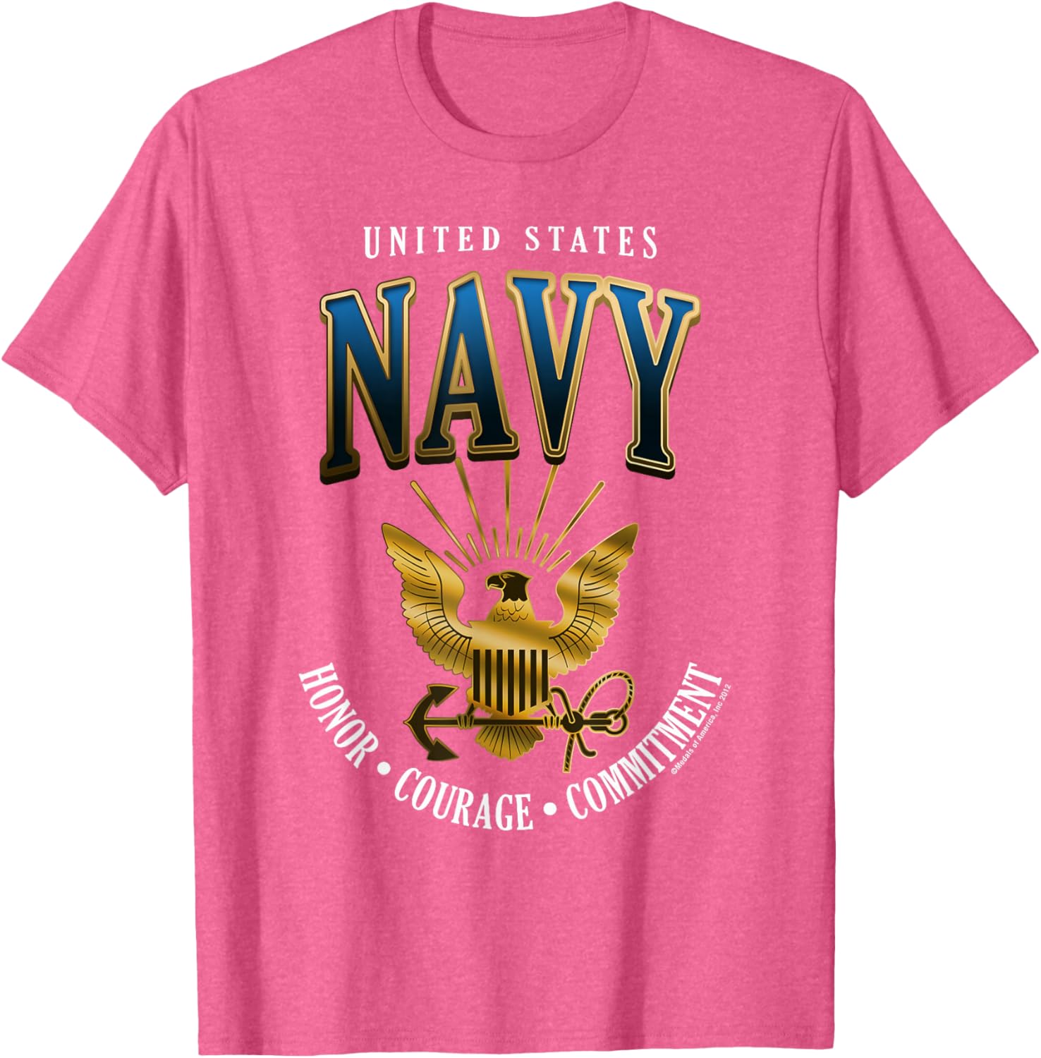 United States Navy Honor Courage Commitment T-Shirt for Proud Fans - 1