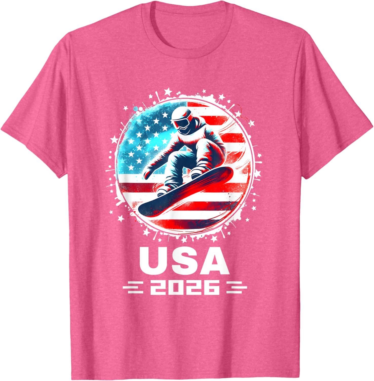 USA Team 2026 Snowboarding T-Shirt for Fans of American Style - 6