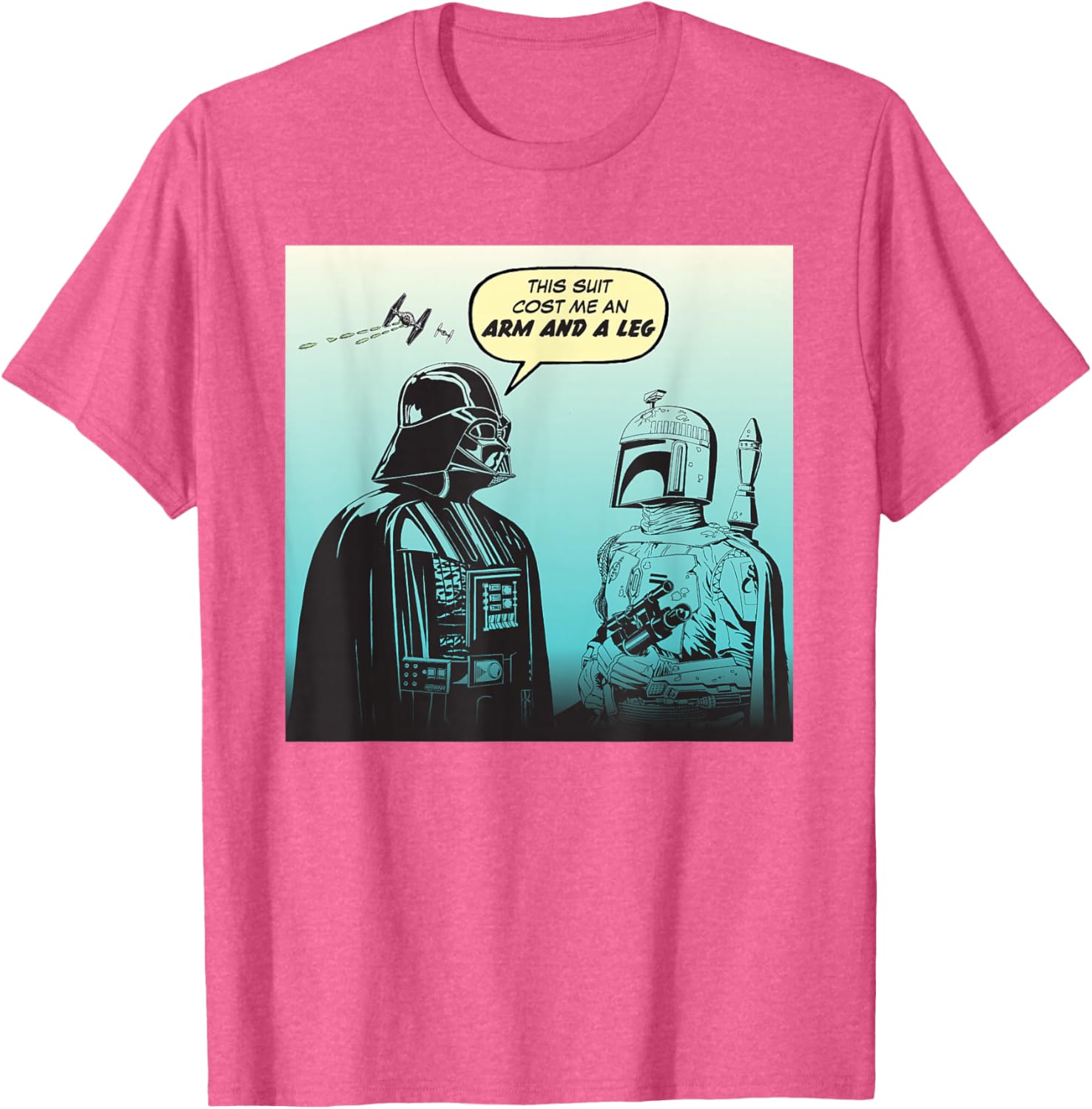 Star Wars Funny Darth Vader and Boba Fett Comic T-Shirt for Fans - 13