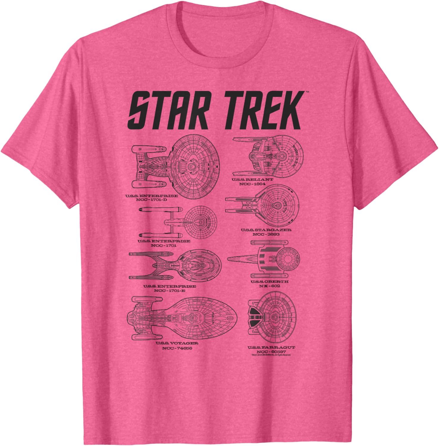 Star Trek Starfleet Enterprise Spaceship Textbook T-Shirt for Fans - 7