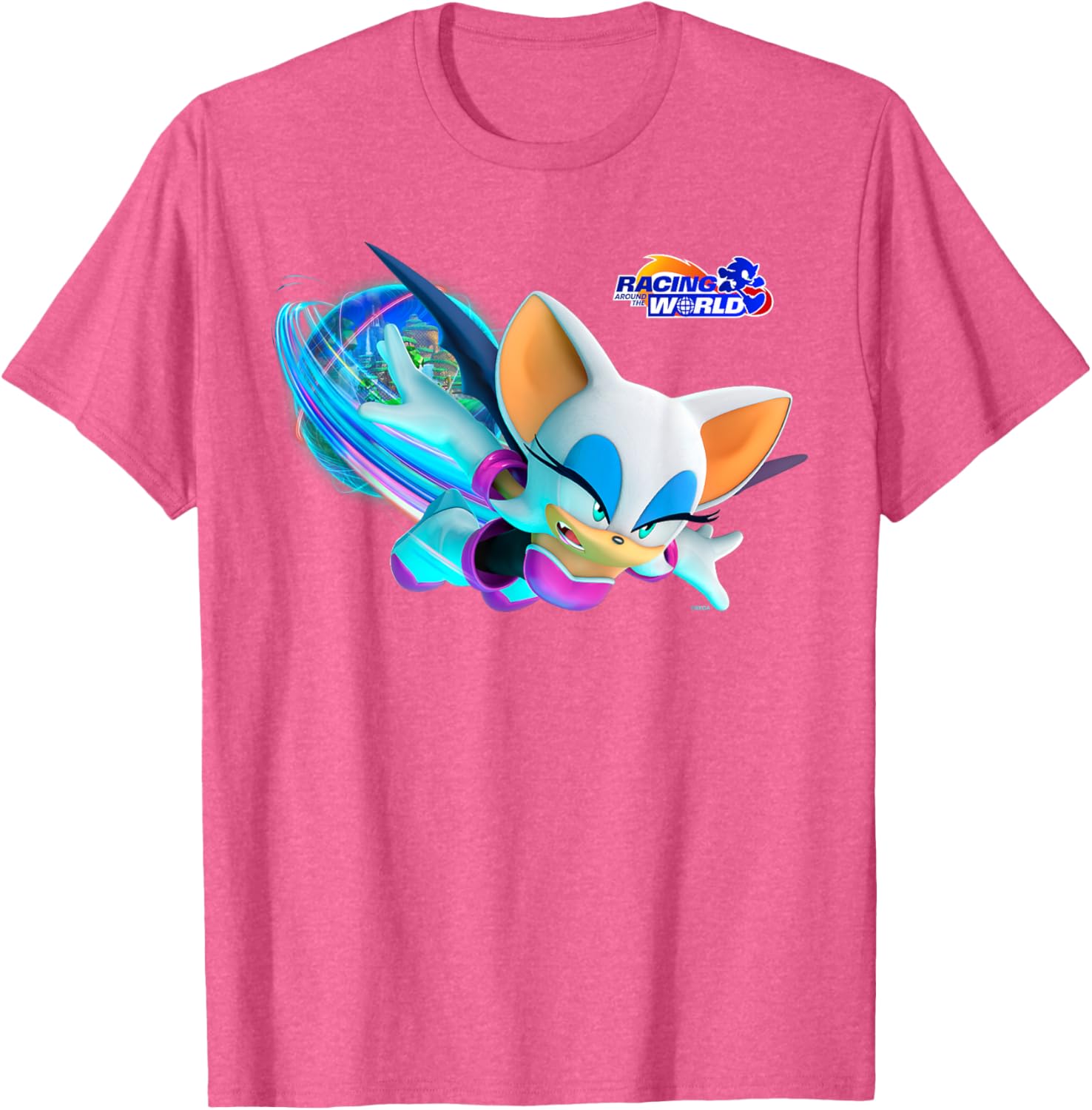 Sonic the Hedgehog Racing Around the World Rouge T-Shirt for Fans - 20