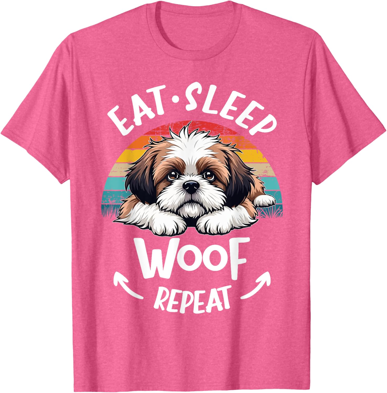 Shih Tzu Eat Sleep Repeat Fun T-Shirt for Men and Women - 15