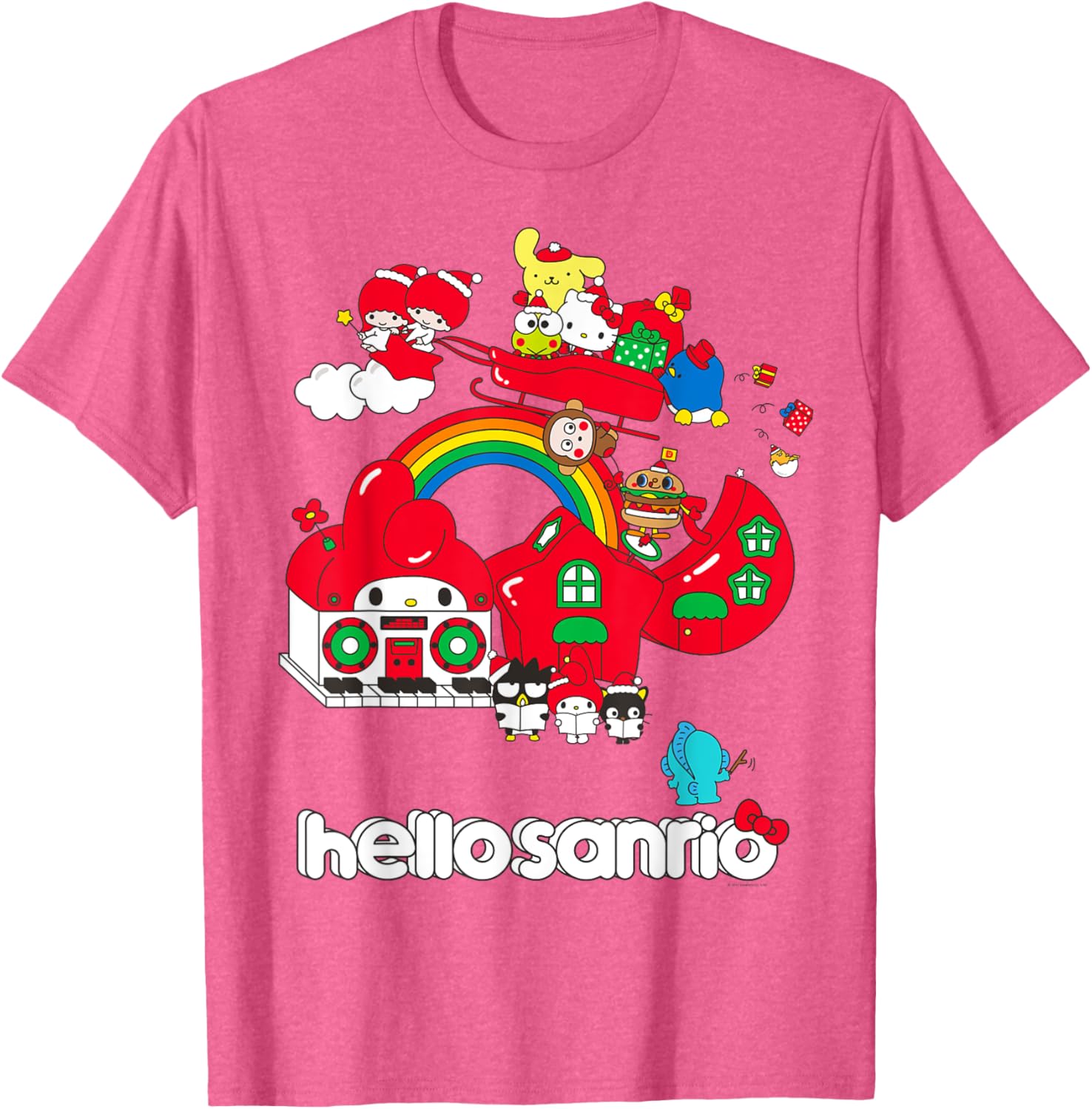 Hello Sanrio Christmas Friends T-Shirt for Holiday Cheer and Fun! - 8