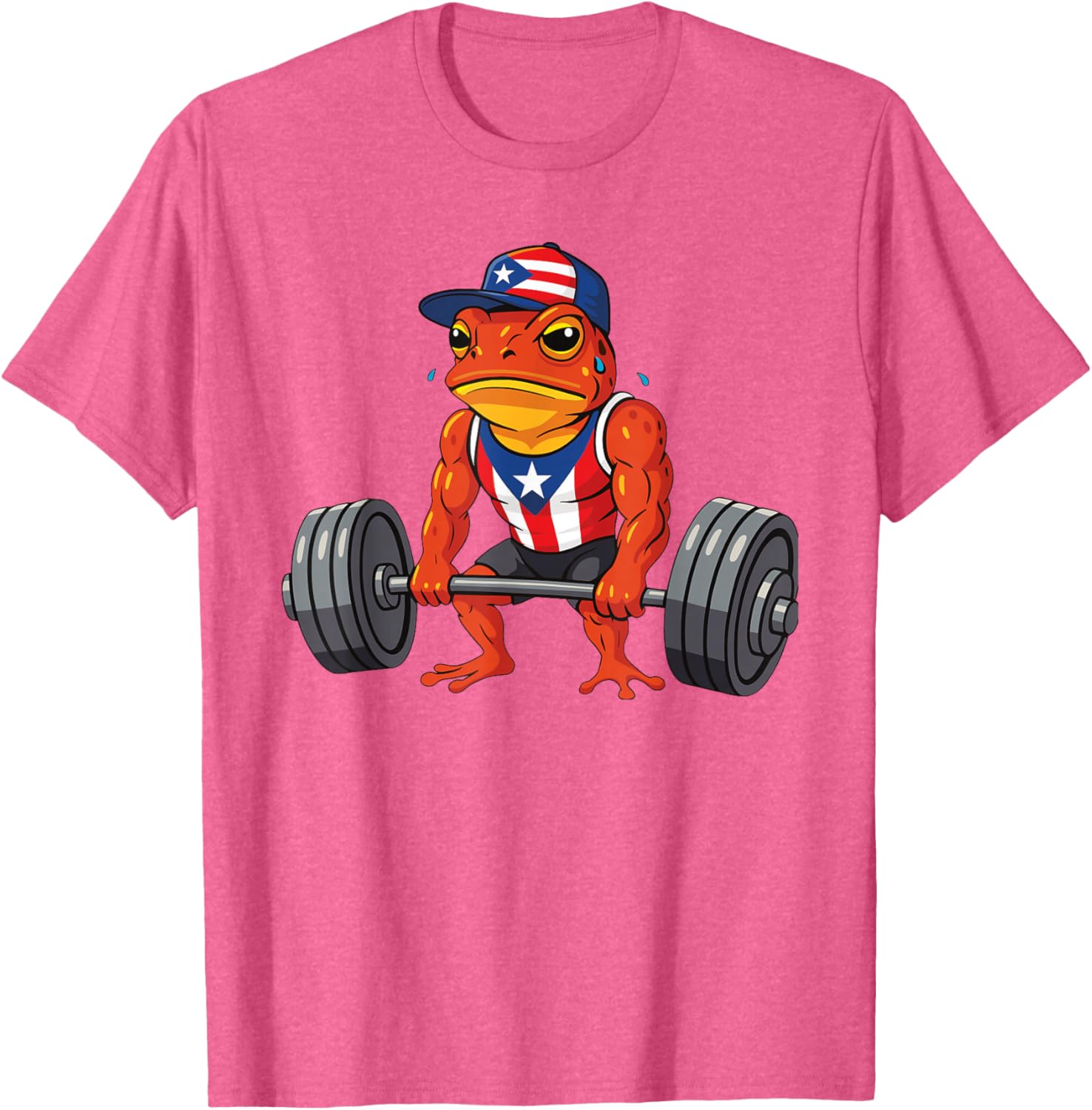 Taino Coqui Frog Gym Training T-Shirt with Puerto Rico Flag Design - 6