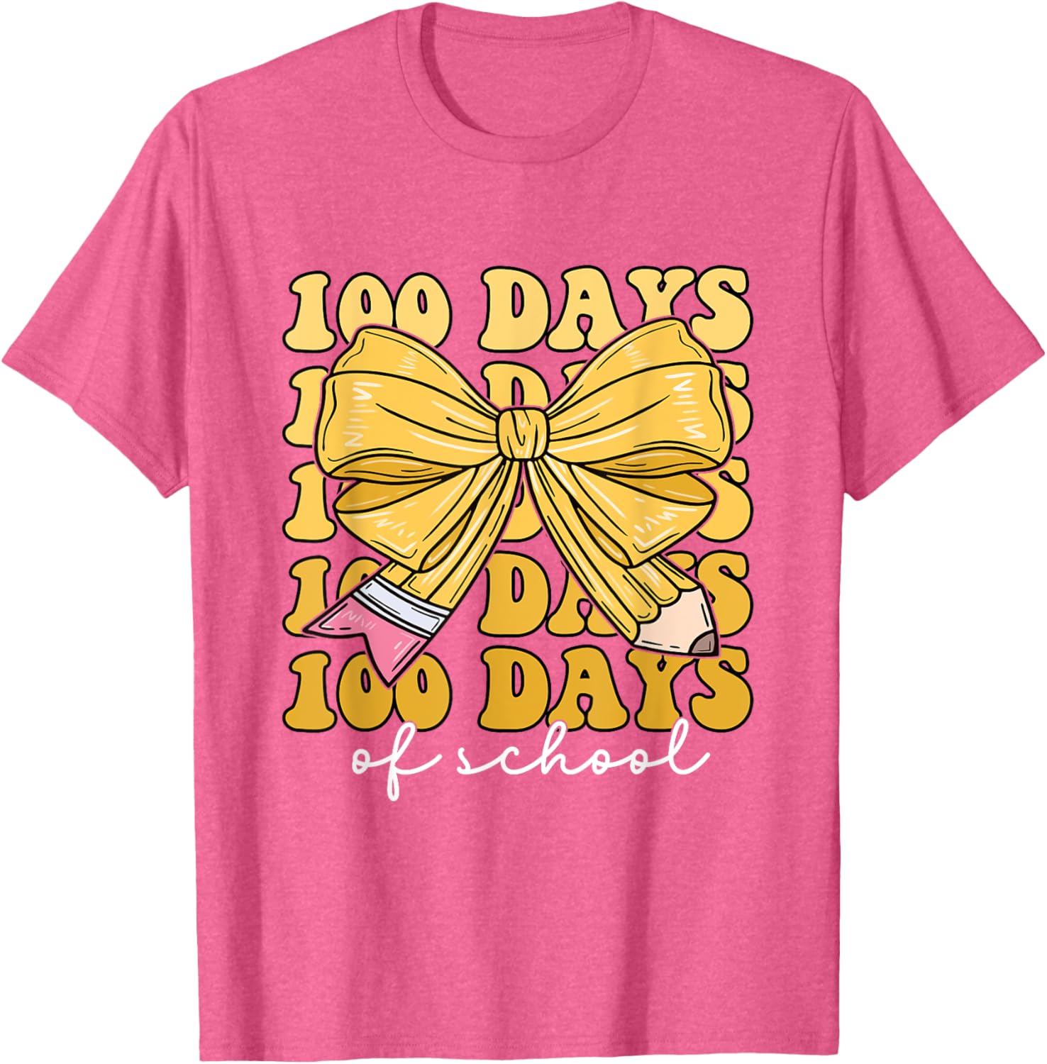 100 Days of School Coquette Bow T-Shirt for Girls Fun and Stylish - 18