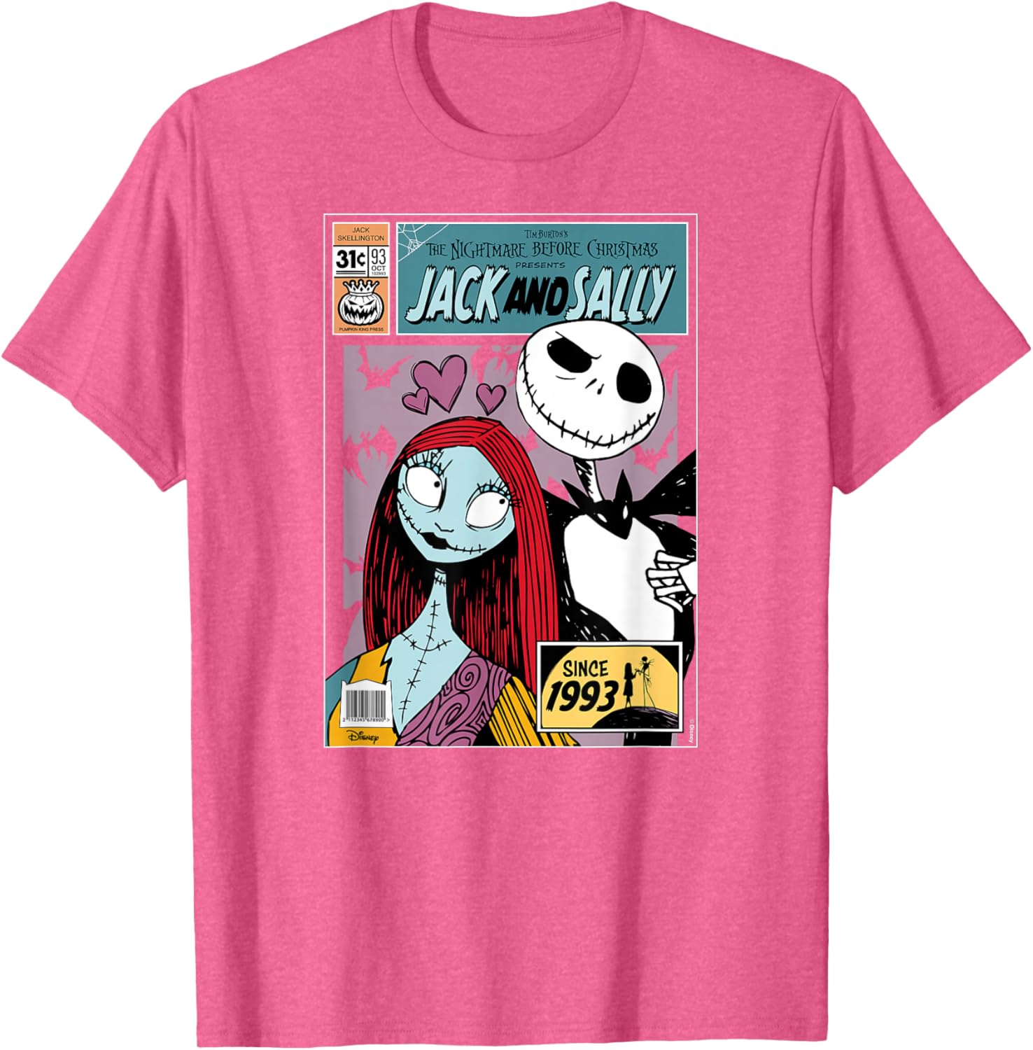 Jack and Sally Nightmare Before Christmas T-Shirt for Fans and Collectors - 6