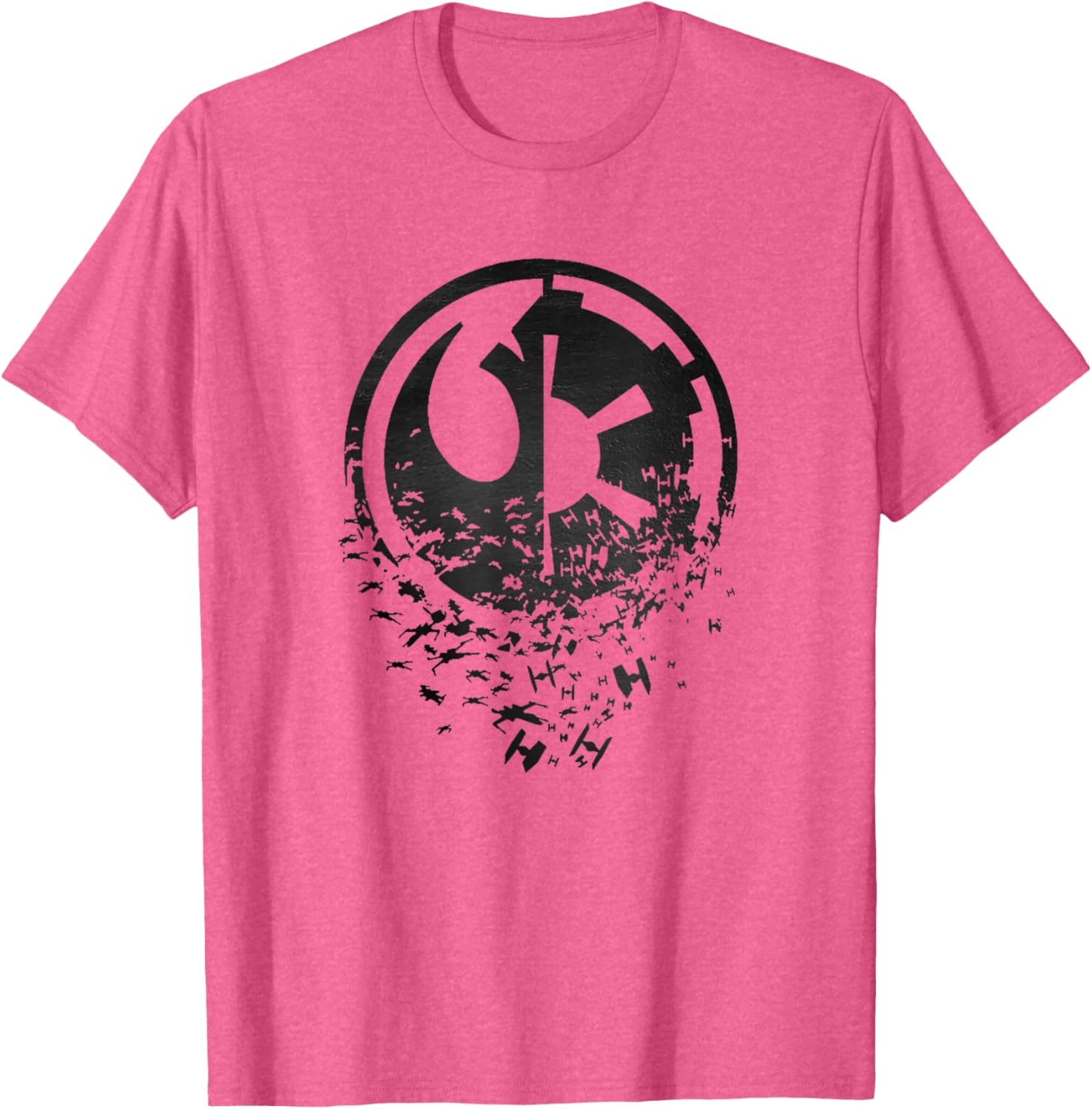 Star Wars Rebel Alliance versus Galactic Empire Split T-Shirt for Fans - 4