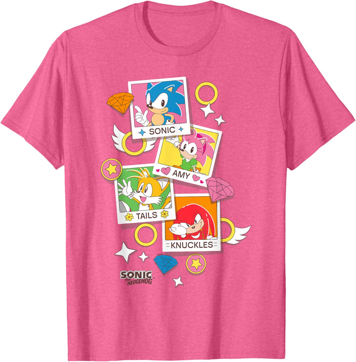Sonic The Hedgehog Polaroid T-Shirt with Big Chest Logo for Fans - 6